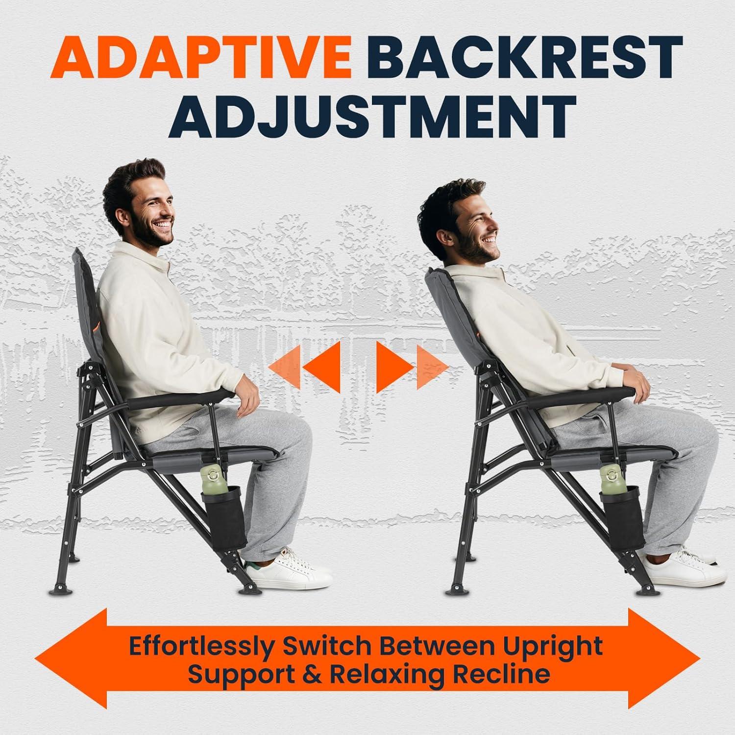 Silla de Camping Plegable Overmont OHS-OM Respaldo Alto 227kg