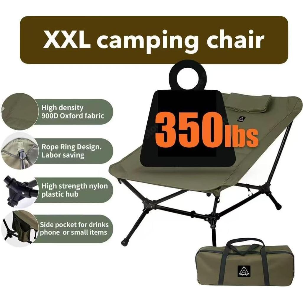 Silla de Camping TENPLAY TS-TPY-2025 Reclining 6-Vías Verde