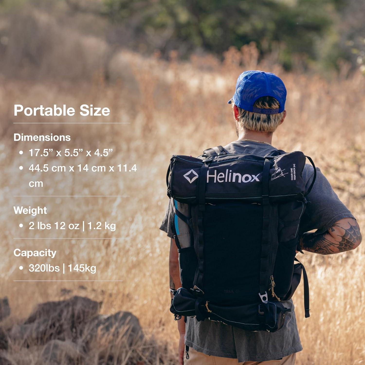 Chair One Highback (re) High-Performance Camping Chair,2.6lbs, Camping Chairs High Back, Packable, Portable Chair for Backpacking, Camping, Hiking, Travel, Black