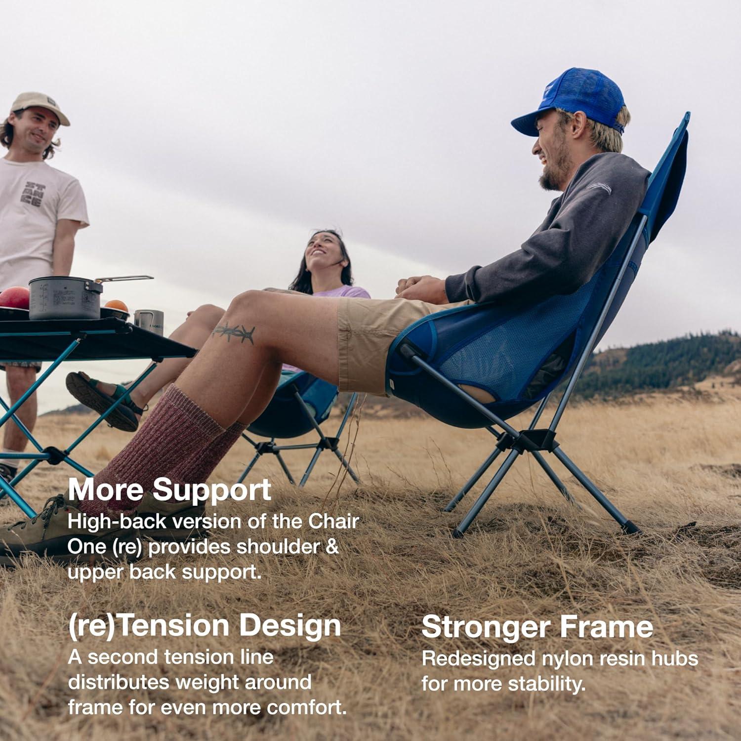 Chair One Highback (re) High-Performance Camping Chair,2.6lbs, Camping Chairs High Back, Packable, Portable Chair for Backpacking, Camping, Hiking, Travel, Black