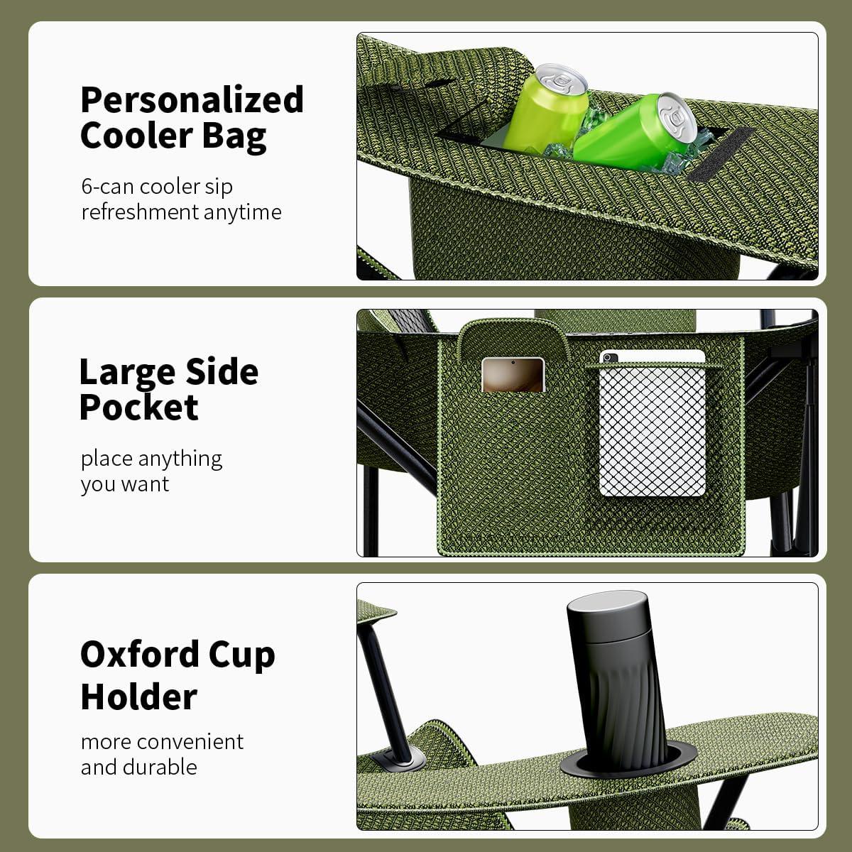 Silla Plegable Extra Grande CJdropshipping 500LB Resistente