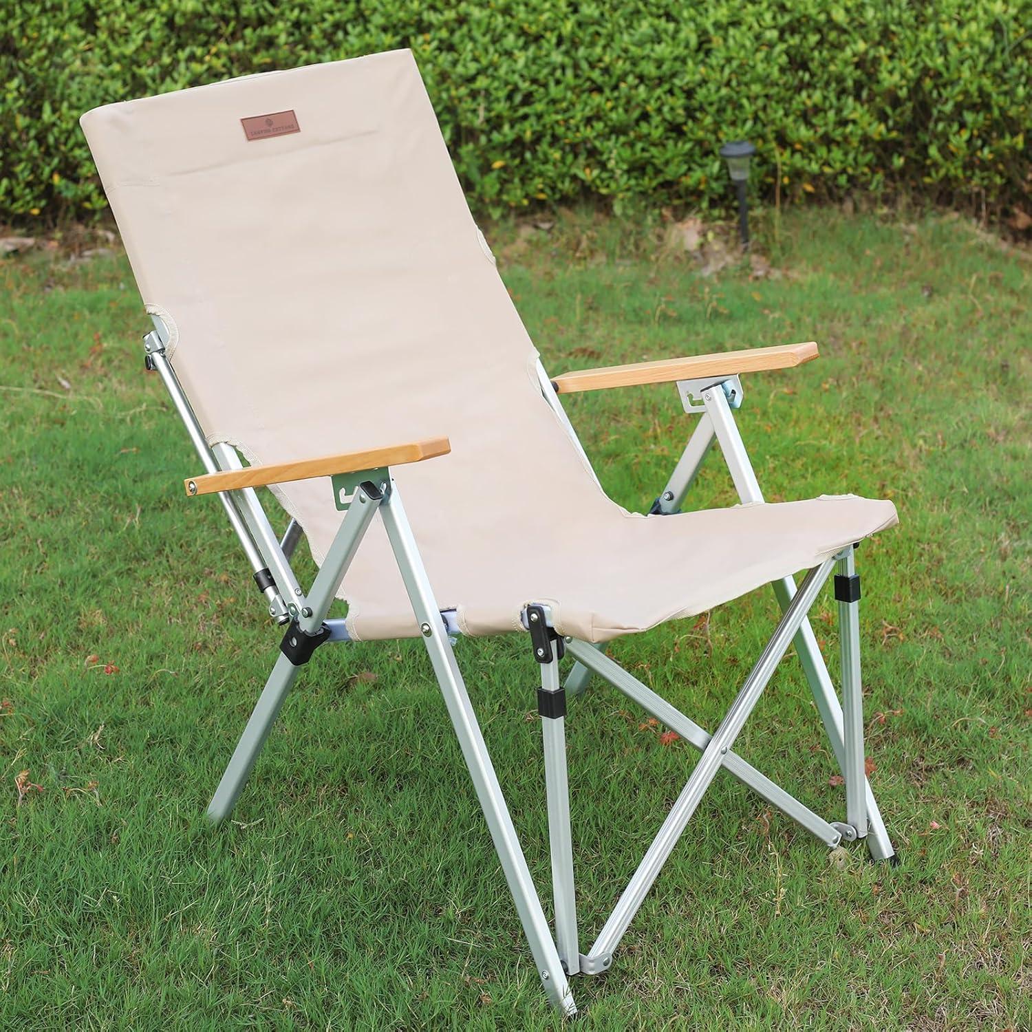 Silla de Camping Plegable OLDVIND con Reposabrazos y Bolsa