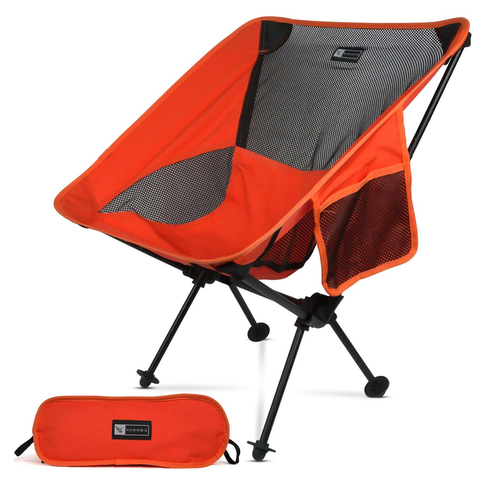 Silla de Camping Plegable Hummbie Naranja 150 kg Ligera