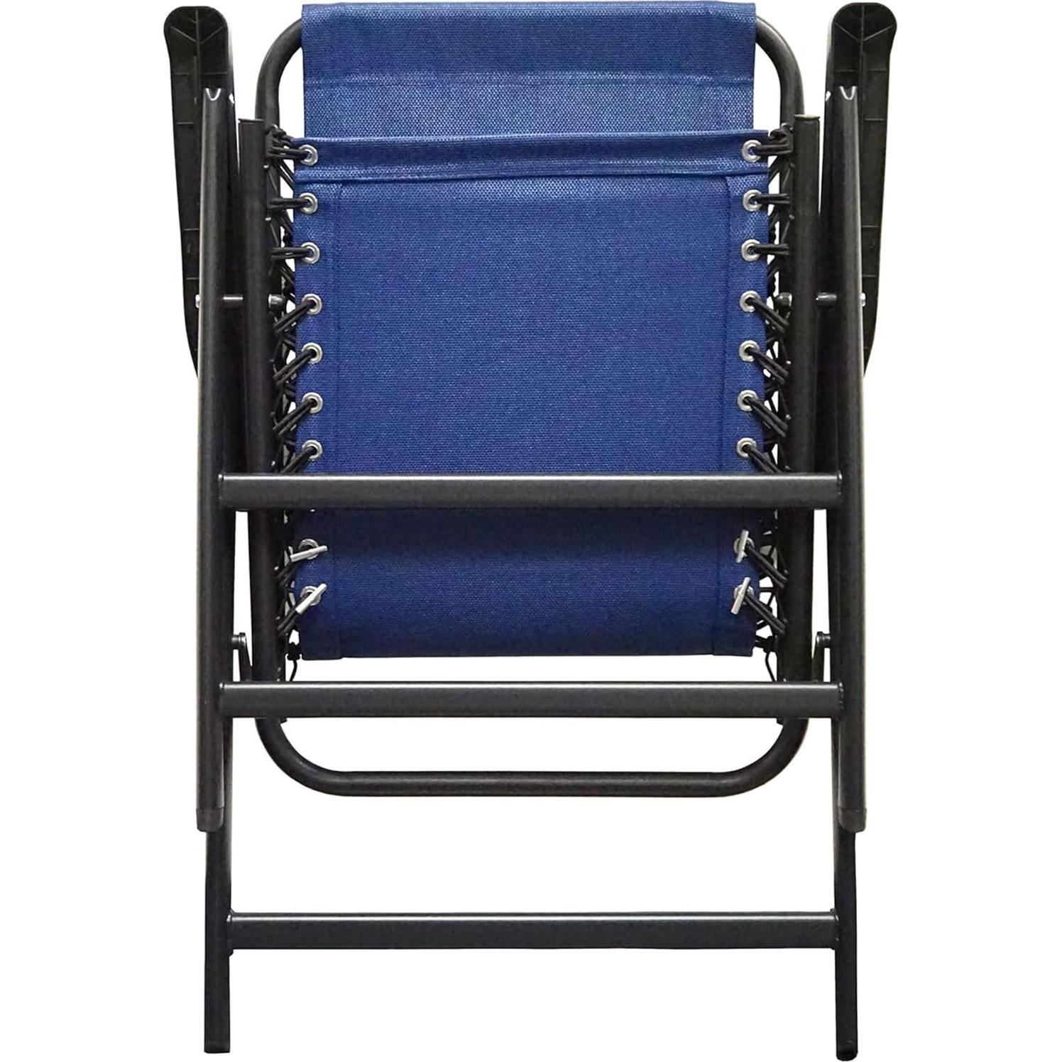 Silla Plegable Deportiva Caravan Azul con Suspensión Doble Bungee
