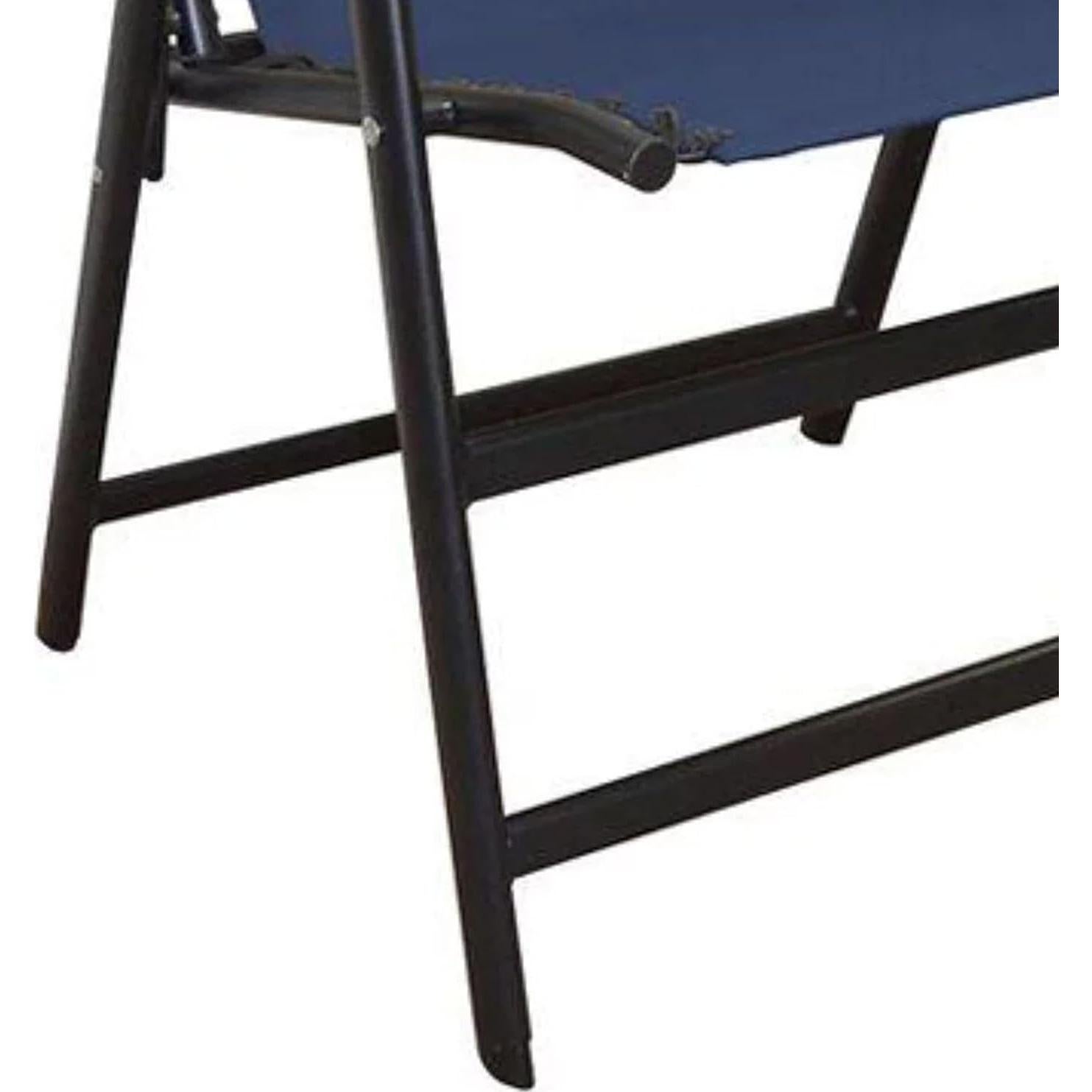 Silla Plegable Deportiva Caravan Azul con Suspensión Doble Bungee