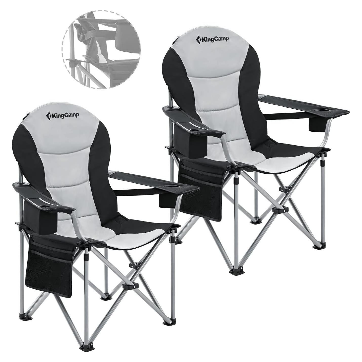 Sillas de Camping Plegables KingCamp KC2008 - Soporta 160 kg