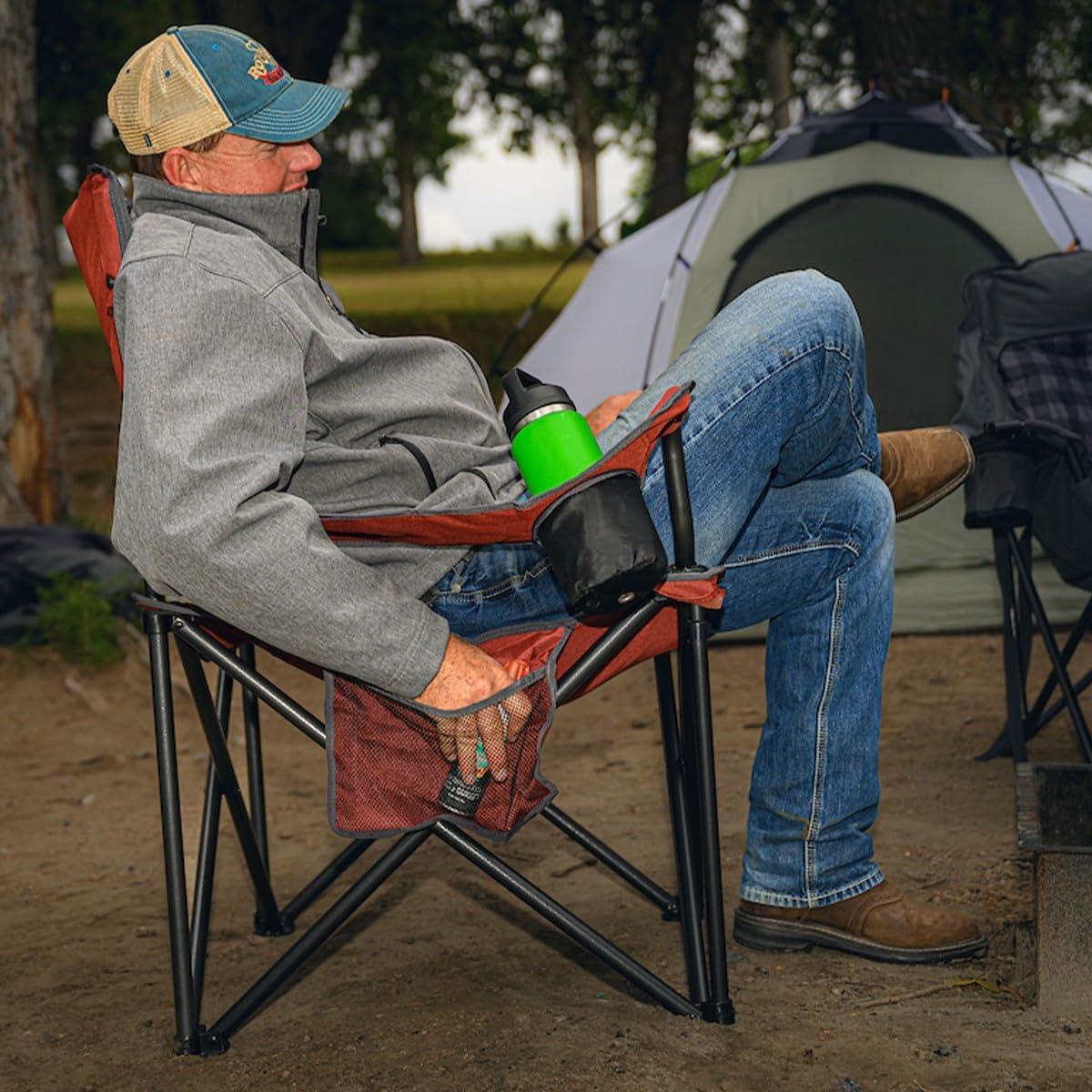 Silla de Camping Plegable Black Sierra Oversize 500 lbs