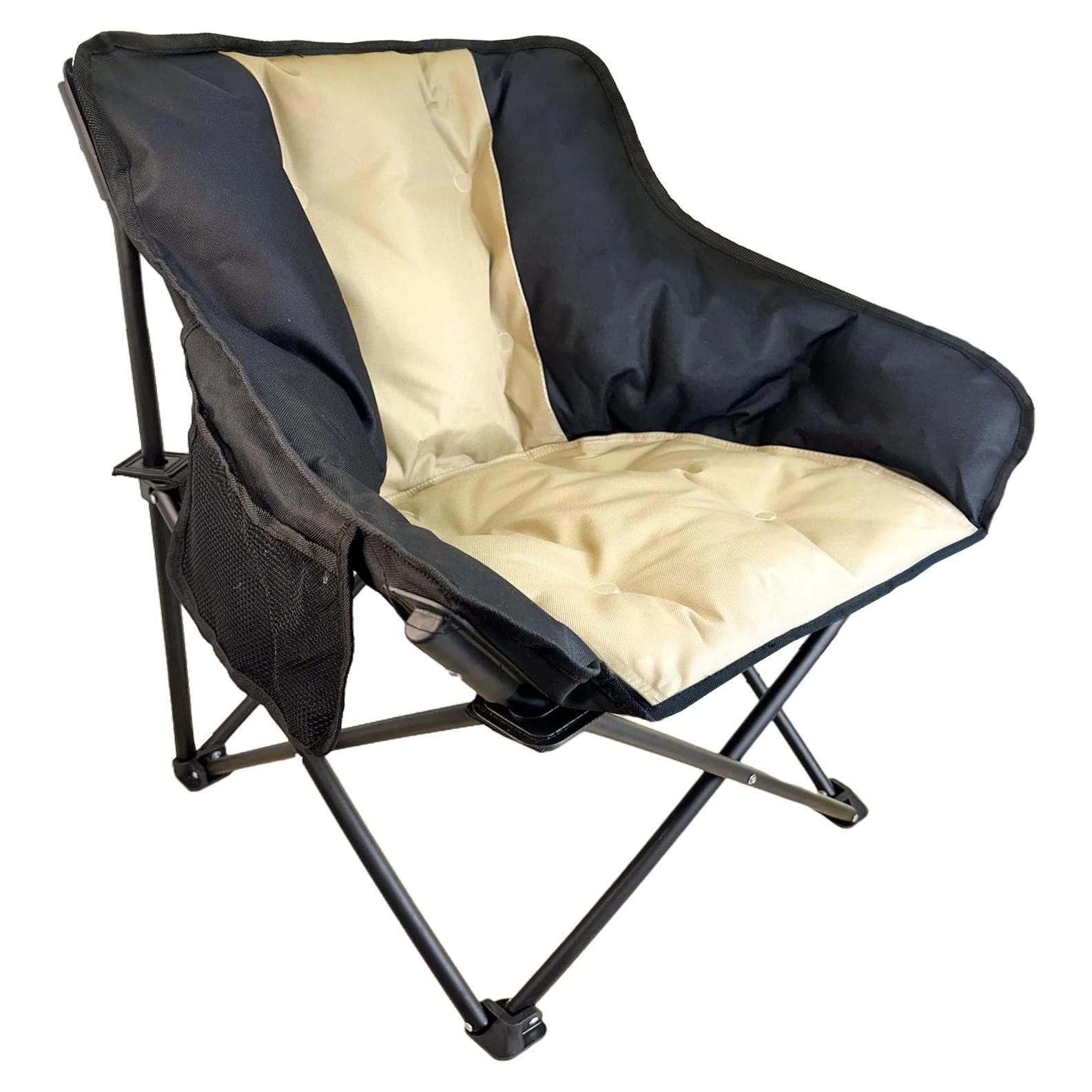 Small Folding Chairs for Outside Padded Outdoor Folding Chairs KontMan Portable Padded Camping Chair Heavy Duty 265 lbs for Camping