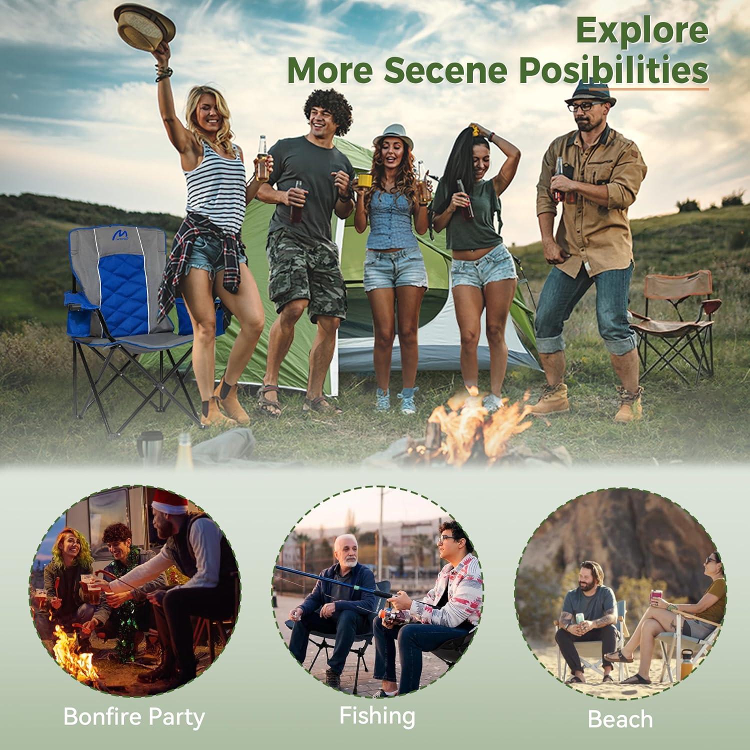 Silla de Camping Matrasco Sobredimensionada 204 kg Acolchada