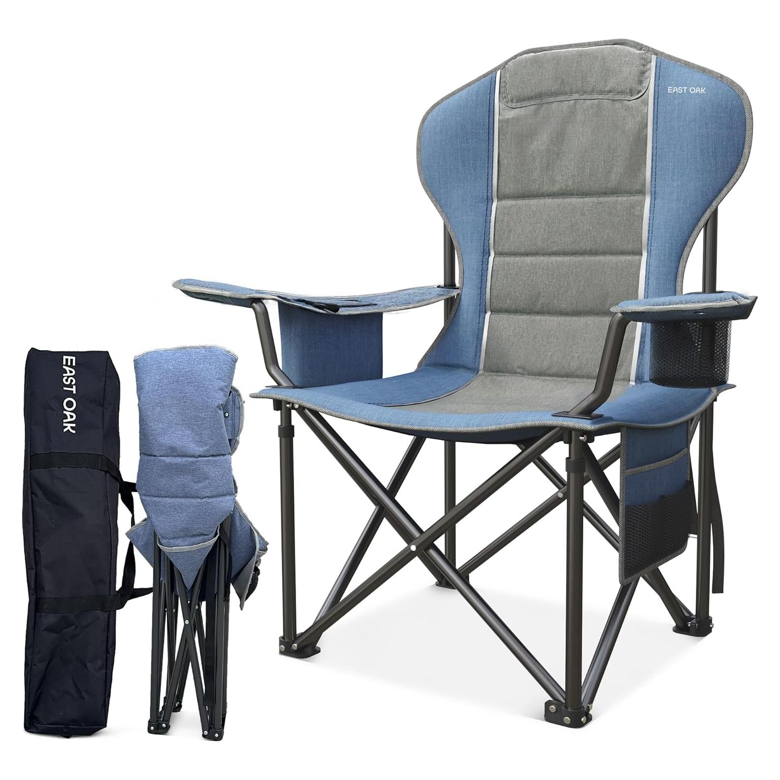 Silla Plegable Camping EAST OAK 500 Lbs Azul 600D Oxford