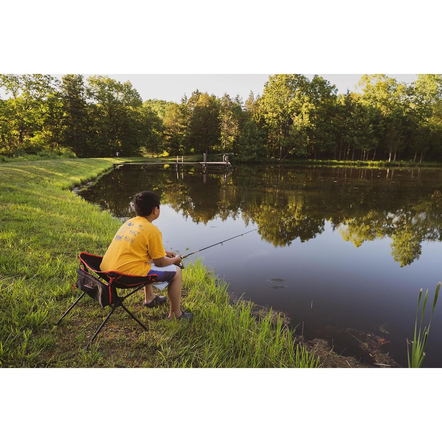 Taburete Solace ALPS Mountaineering Plegable 125 kg Negro/Rojo