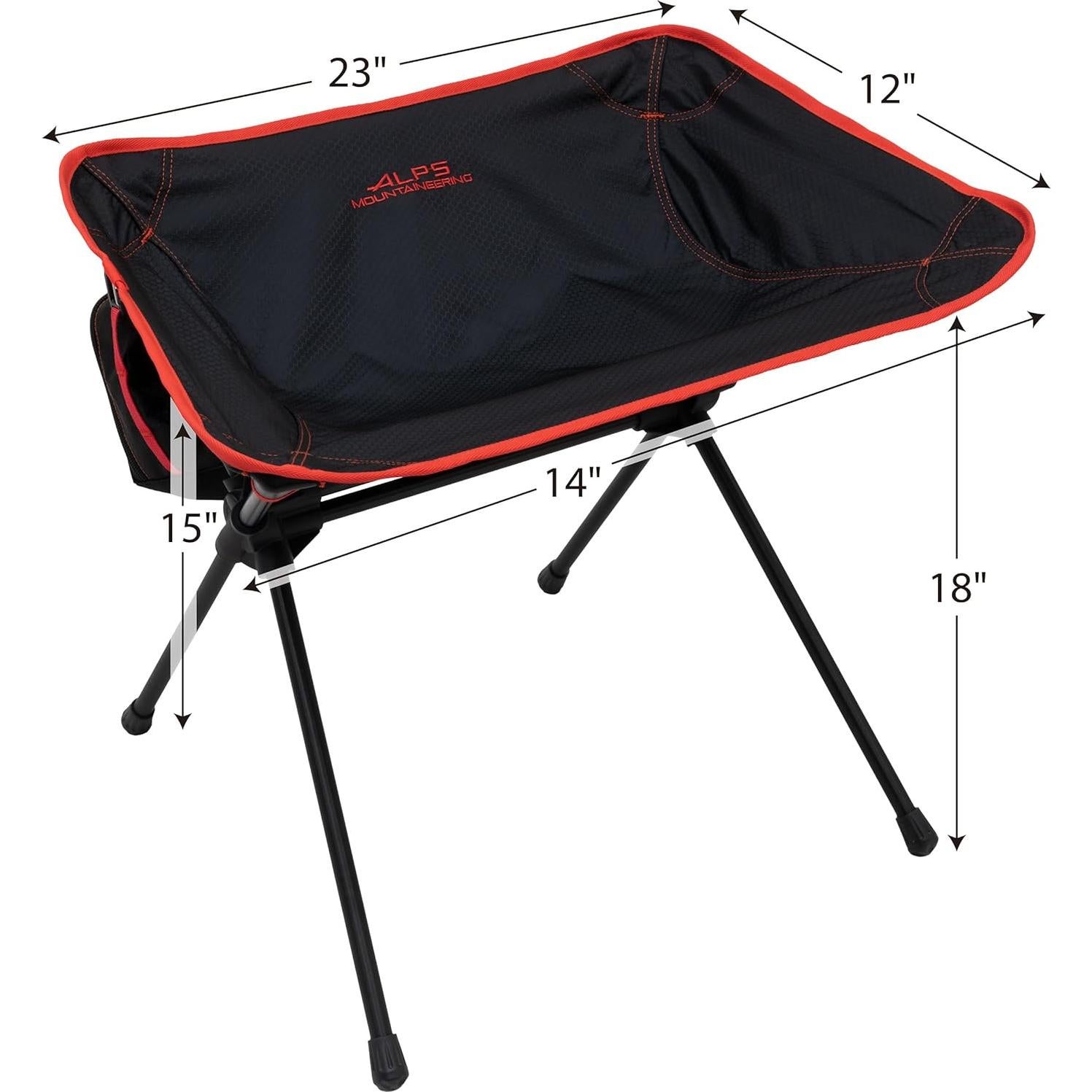 Taburete Solace ALPS Mountaineering Plegable 125 kg Negro/Rojo