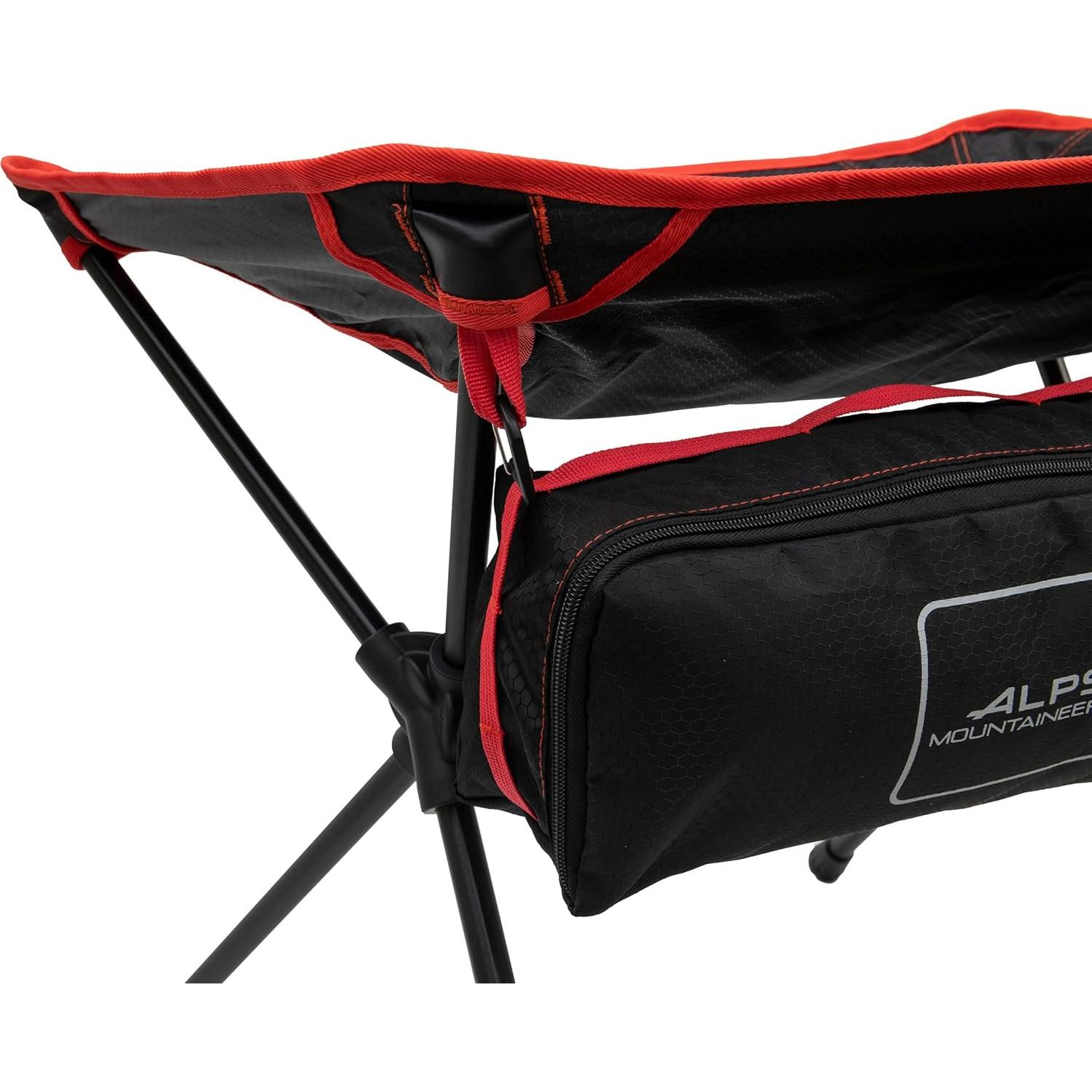 Taburete Solace ALPS Mountaineering Plegable 125 kg Negro/Rojo