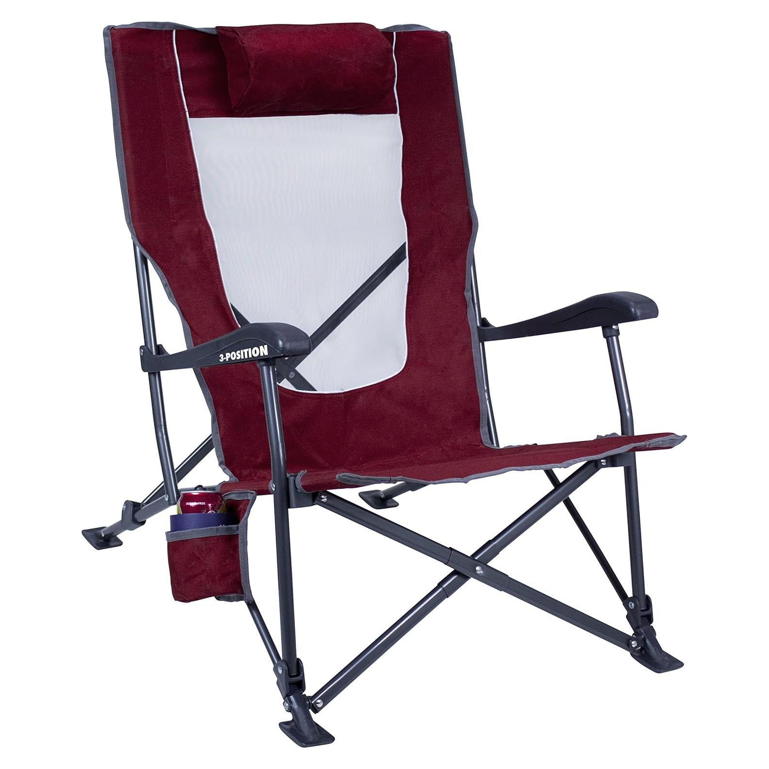 Low-Ride Reclining Camping Chair