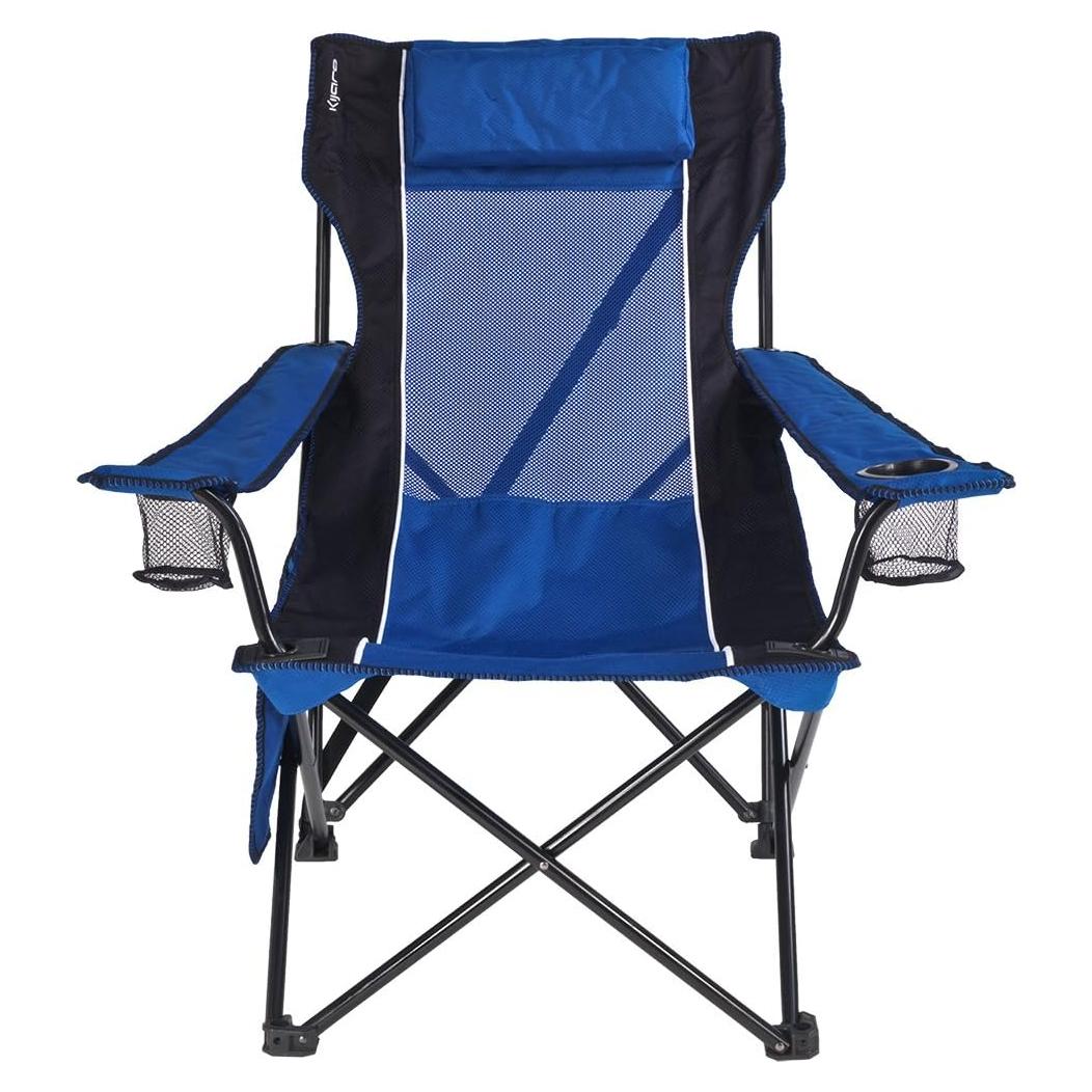 Silla de Camping Plegable Kijaro Sling Azul Maldivas con Portavasos