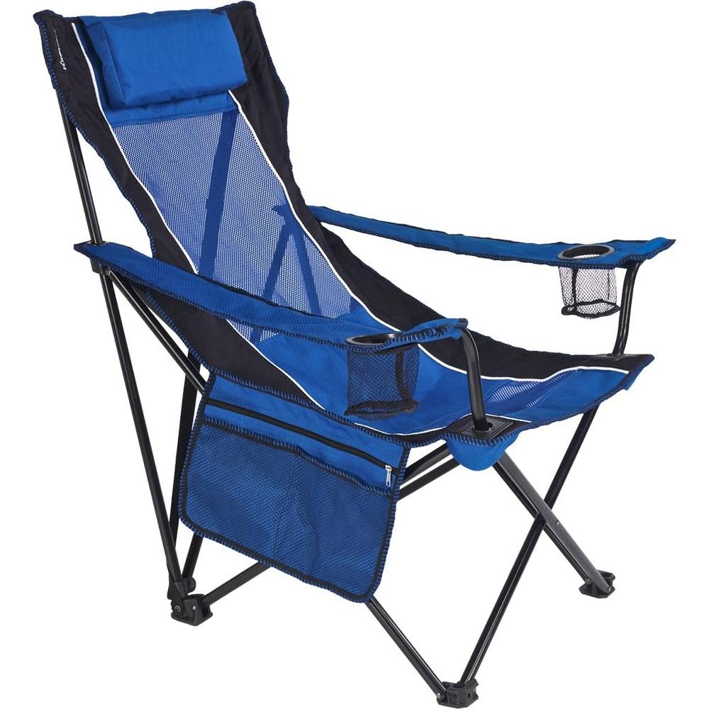 Silla de Camping Plegable Kijaro Sling Azul Maldivas con Portavasos