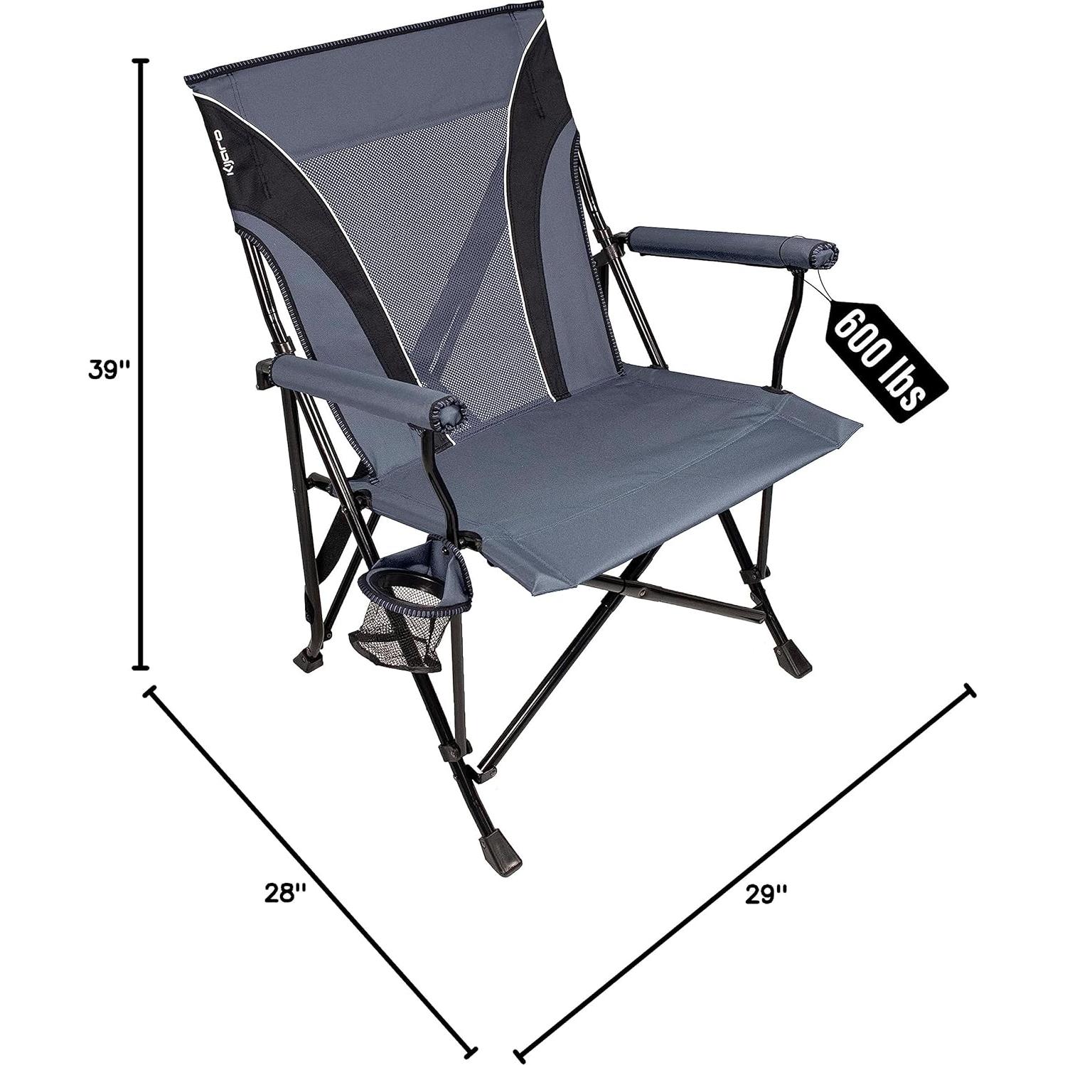 Silla de Camping Kijaro Atlas Gris Hallett Peak 272 kg
