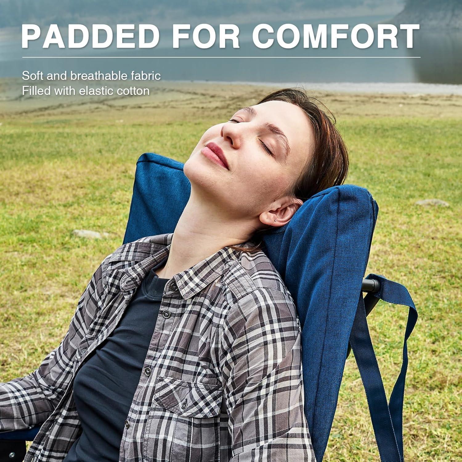 Silla de Camping Plegable Ever Advanced Azul 181kg Acolchada