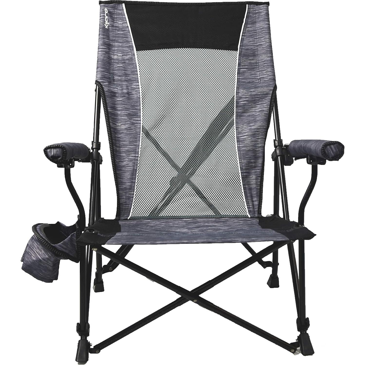 Silla de Camping Kijaro Dual Lock Plegable Gris Hallett Peak