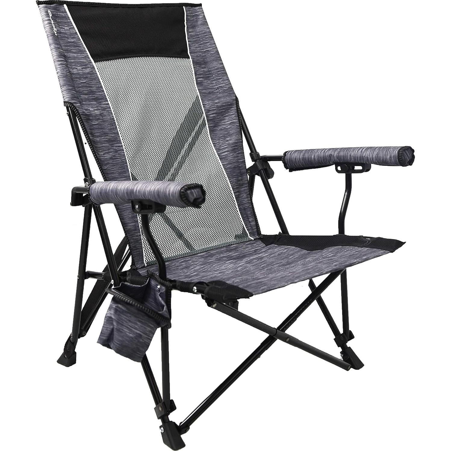 Silla de Camping Kijaro Dual Lock Plegable Gris Hallett Peak