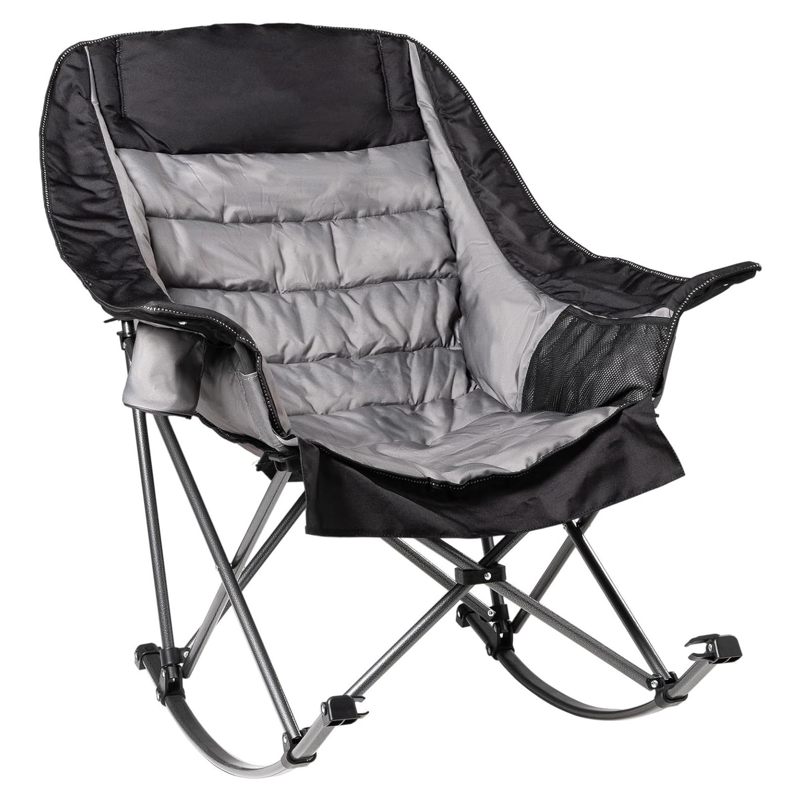 Silla de Camping Mecedora Foristrail Acolchada 181kg Plegable