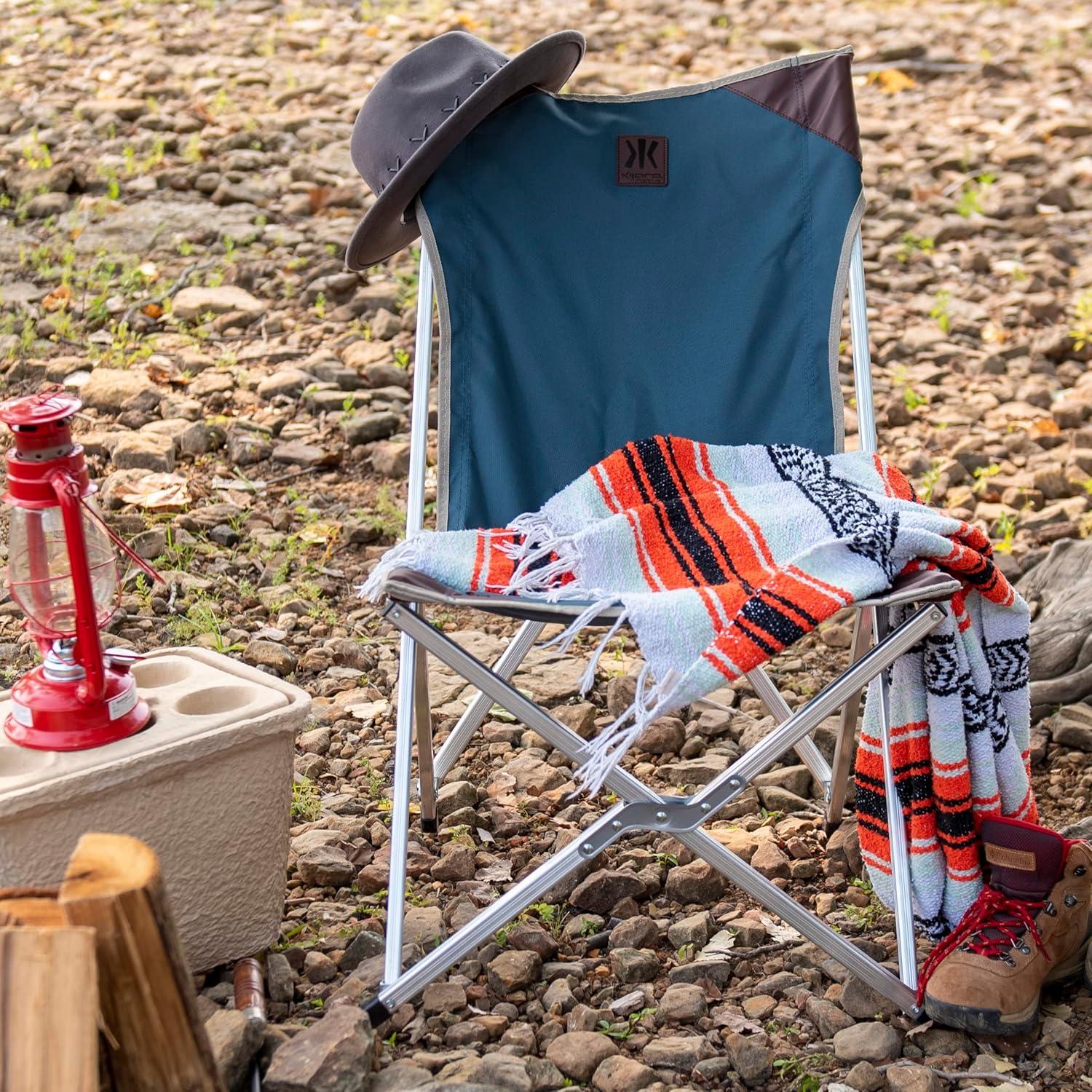 Silla de Camping Kijaro Native Comfort 100% Reciclada Azul