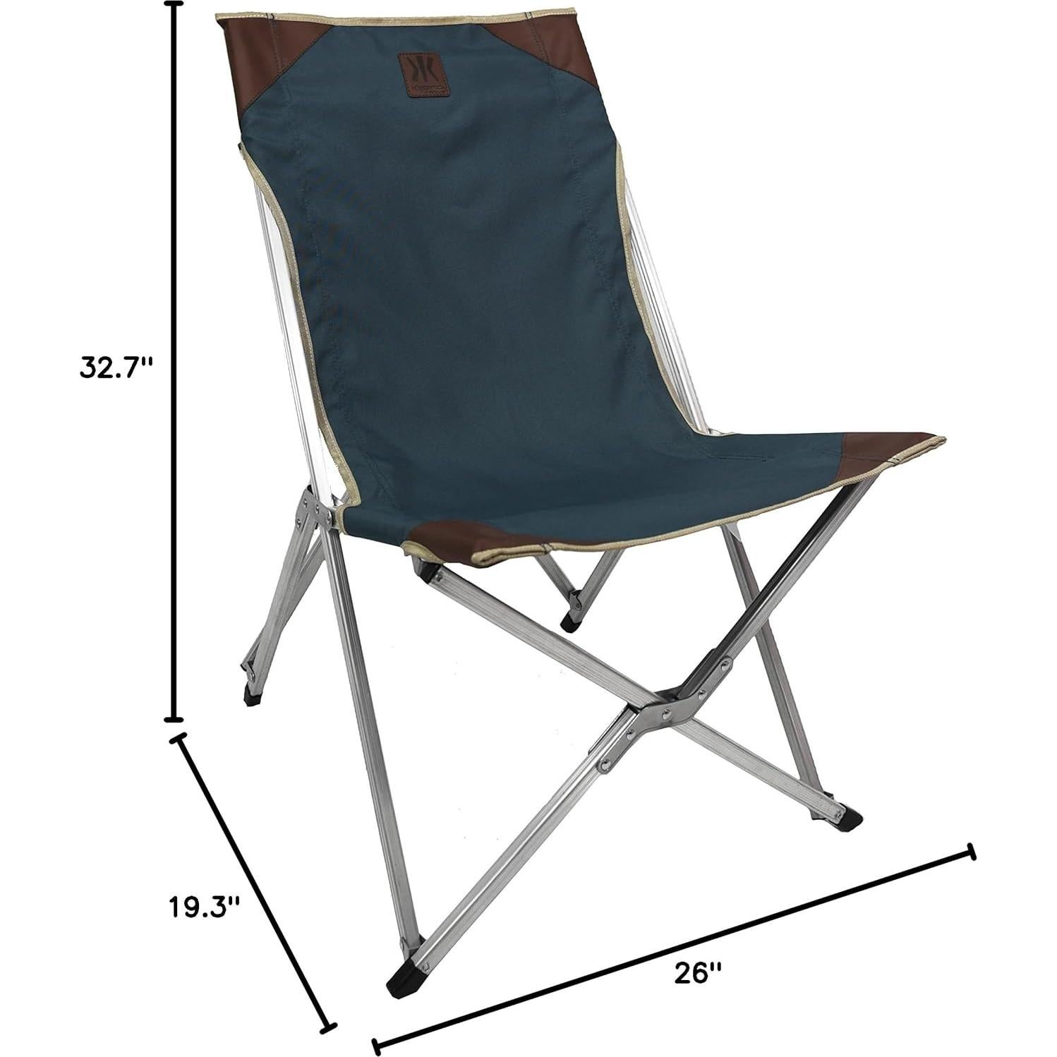 Silla de Camping Kijaro Native Comfort 100% Reciclada Azul