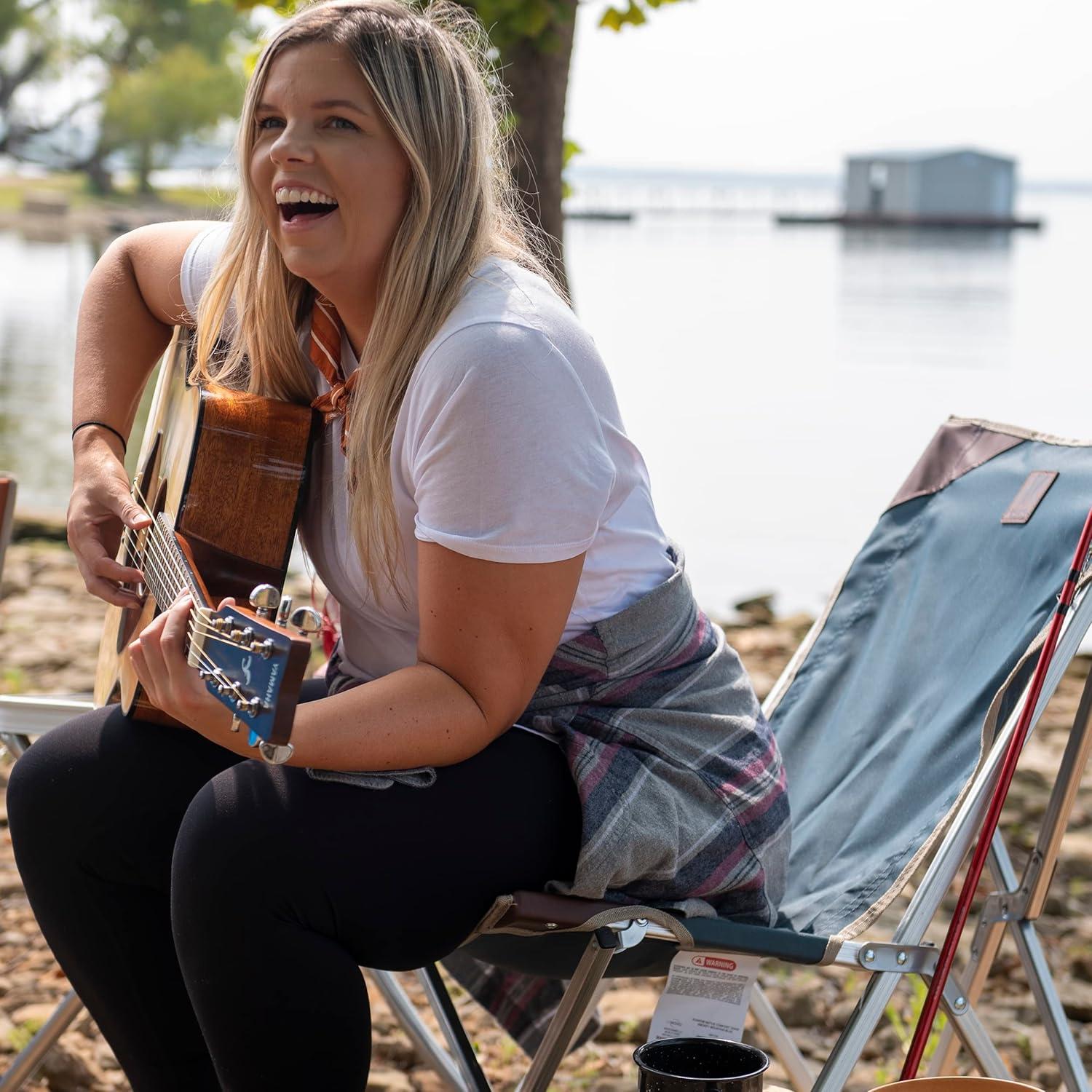 Silla de Camping Kijaro Native Comfort 100% Reciclada Azul