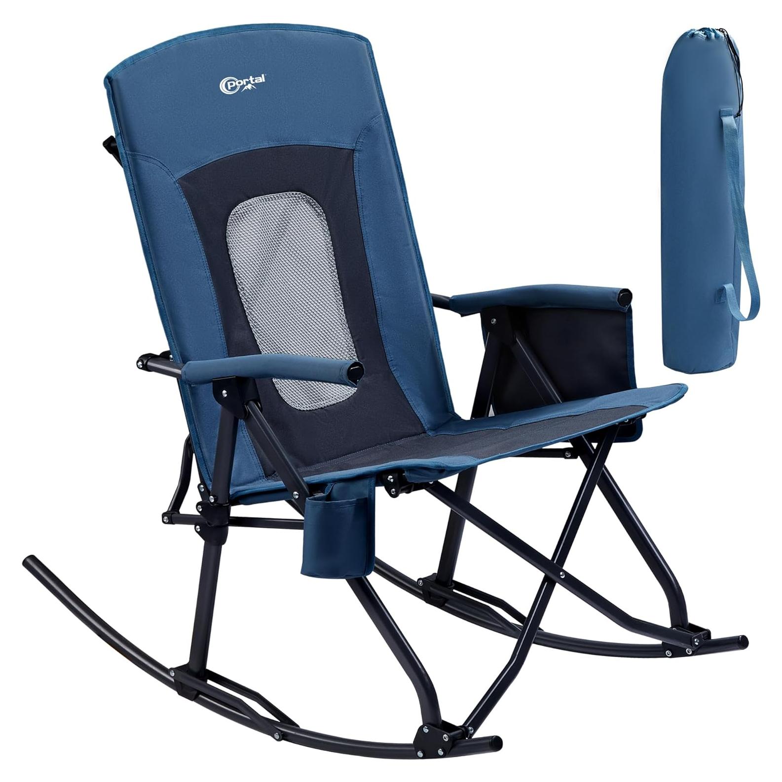 Silla de Camping Plegable Portal Charles con Respaldo Alto