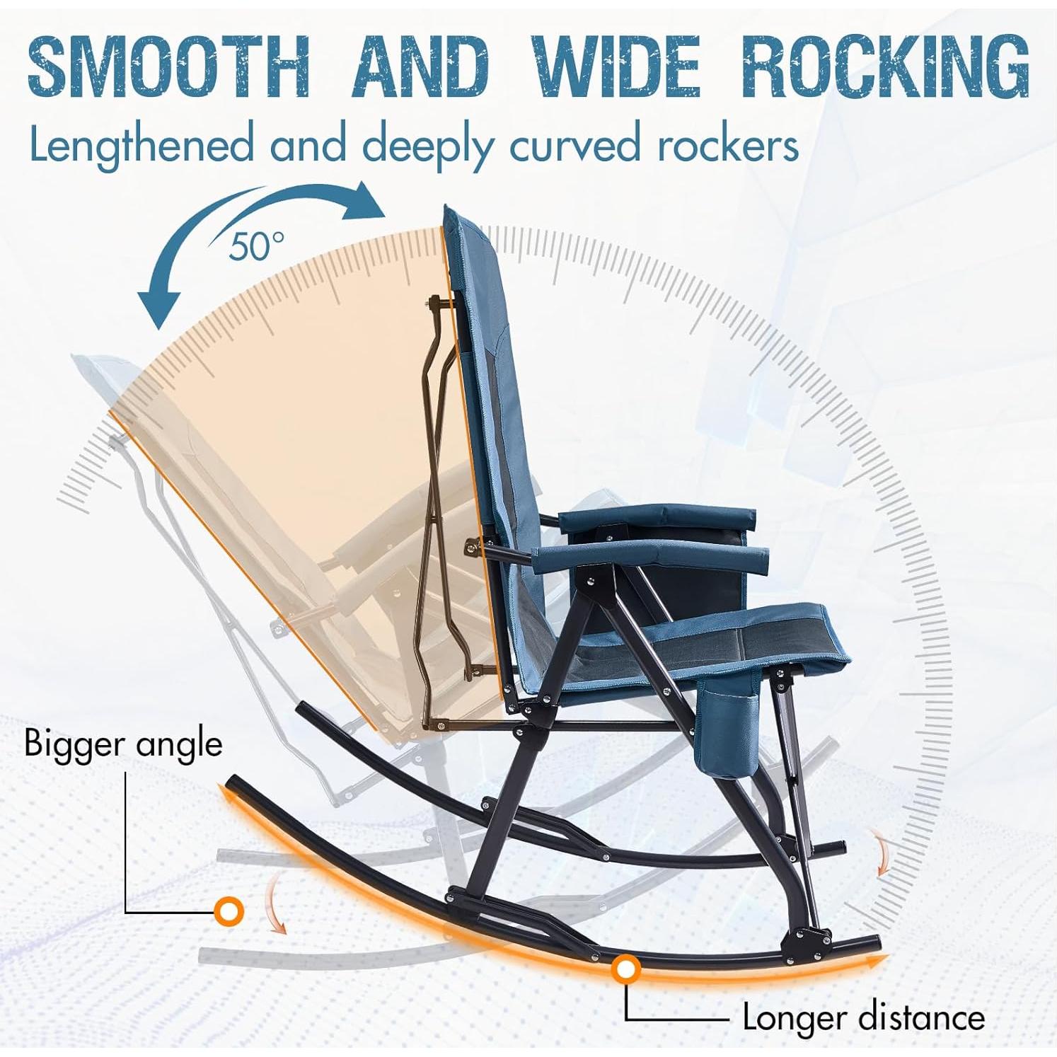 Silla de Camping Plegable Portal Charles con Respaldo Alto