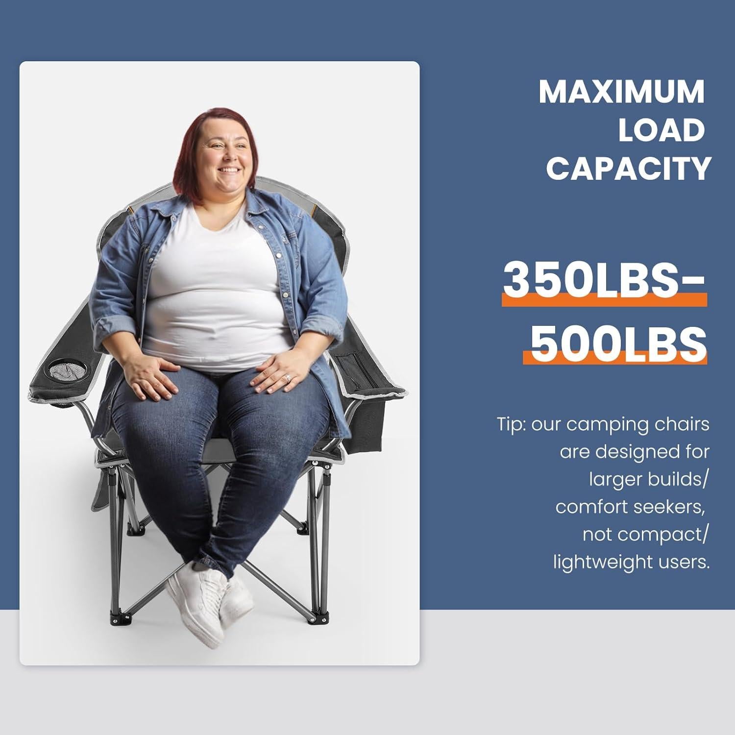 Silla Plegable Camping Sweetcrispy - Soporta hasta 226.8 kg