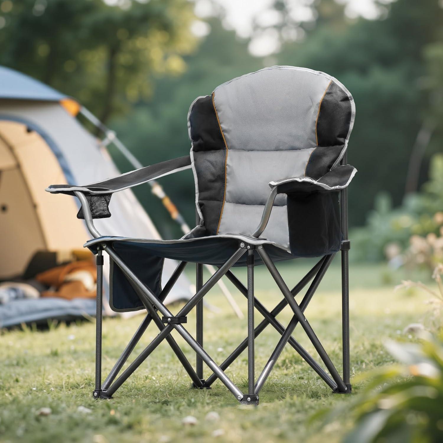 Silla Plegable Camping Sweetcrispy - Soporta hasta 226.8 kg