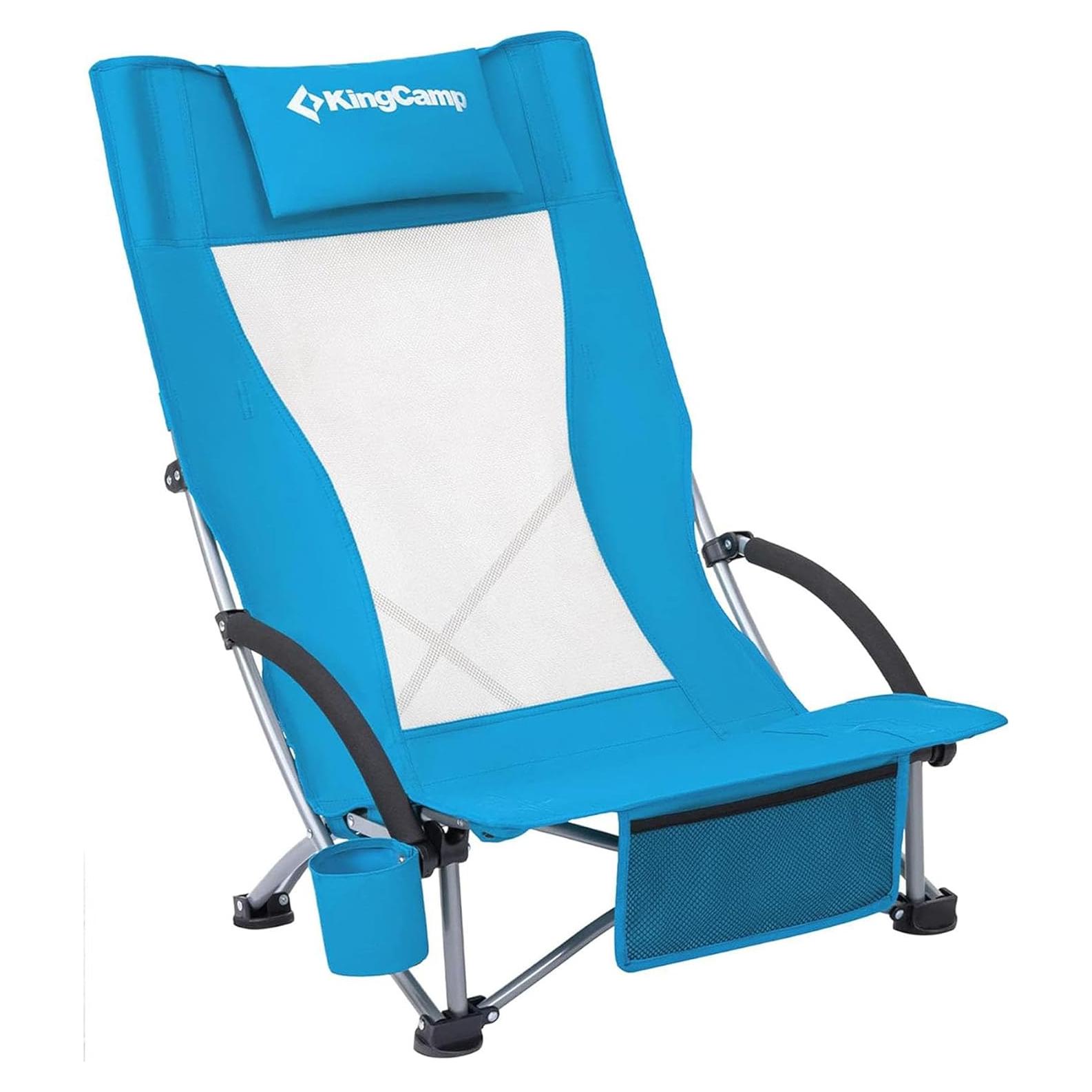 Silla de Playa KingCamp KC1901 Plegable Alta Resistencia 136kg