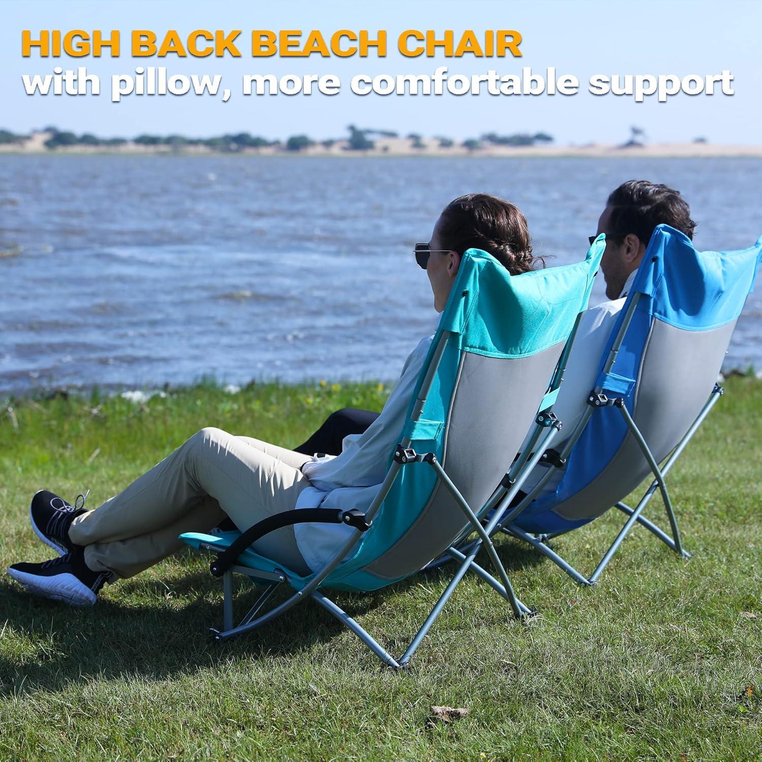 Silla de Playa KingCamp KC1901 Plegable Alta Resistencia 136kg