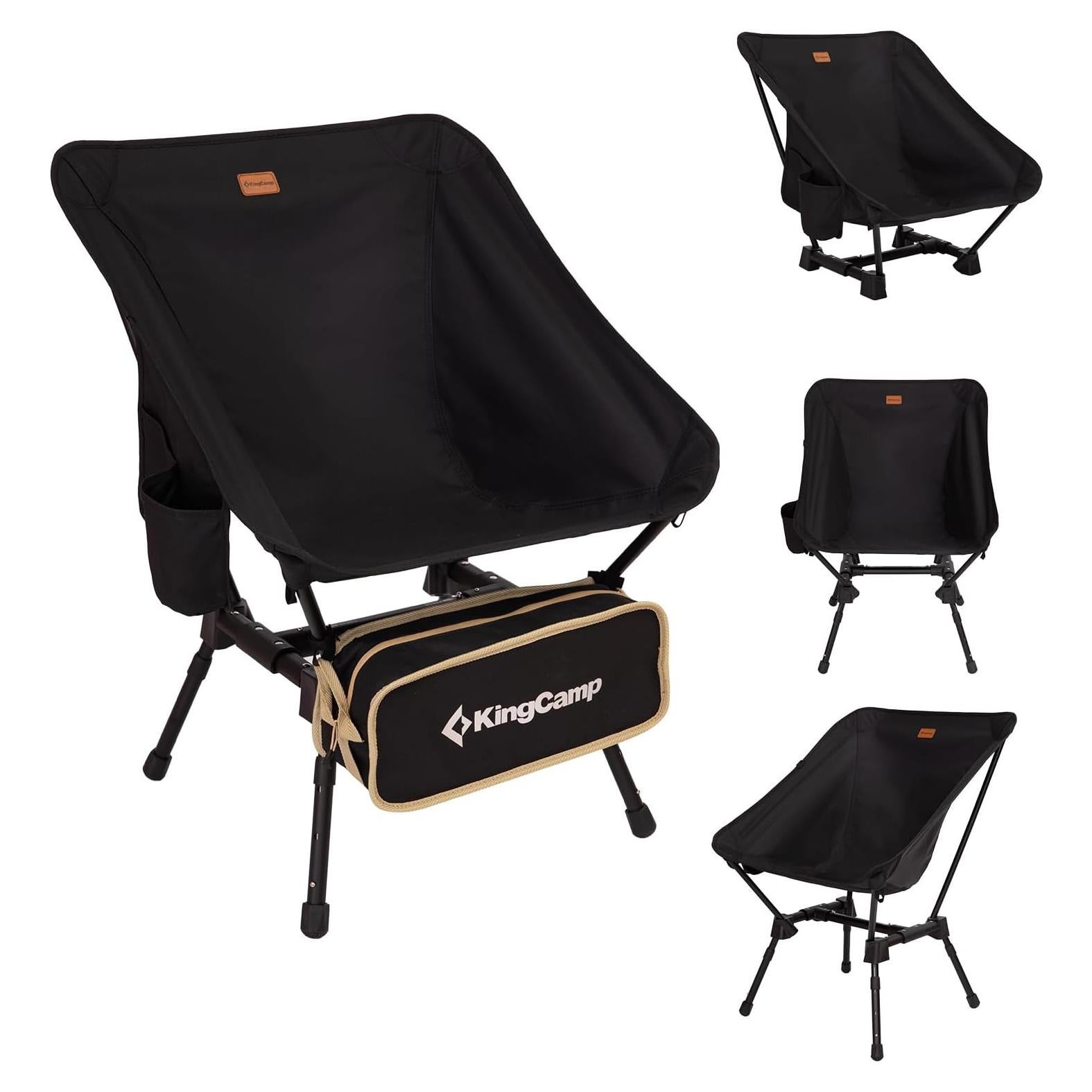 Silla de Camping Ligera KingCamp - Aluminio 7075 Plegable 136kg