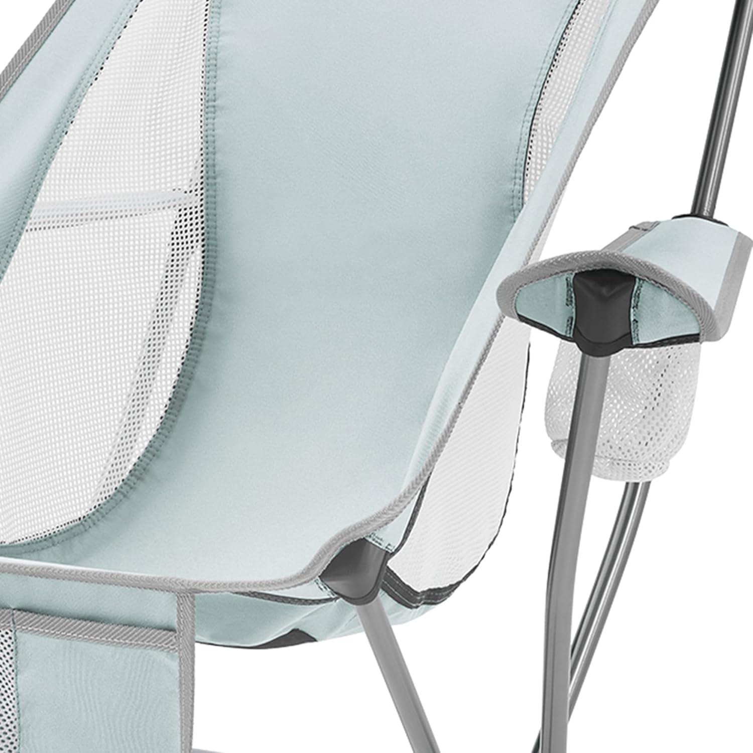 Silla de Camping Plegable KingCamp KC2015 Gris con Reposabrazos