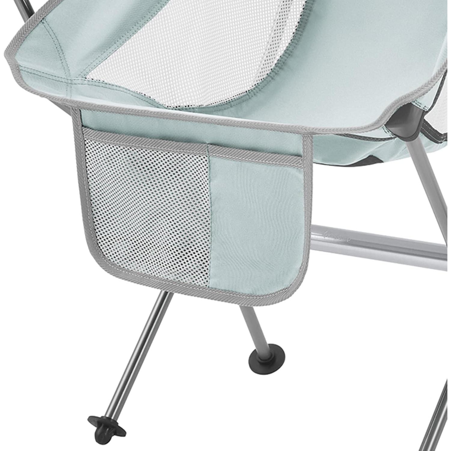 Silla de Camping Plegable KingCamp KC2015 Gris con Reposabrazos