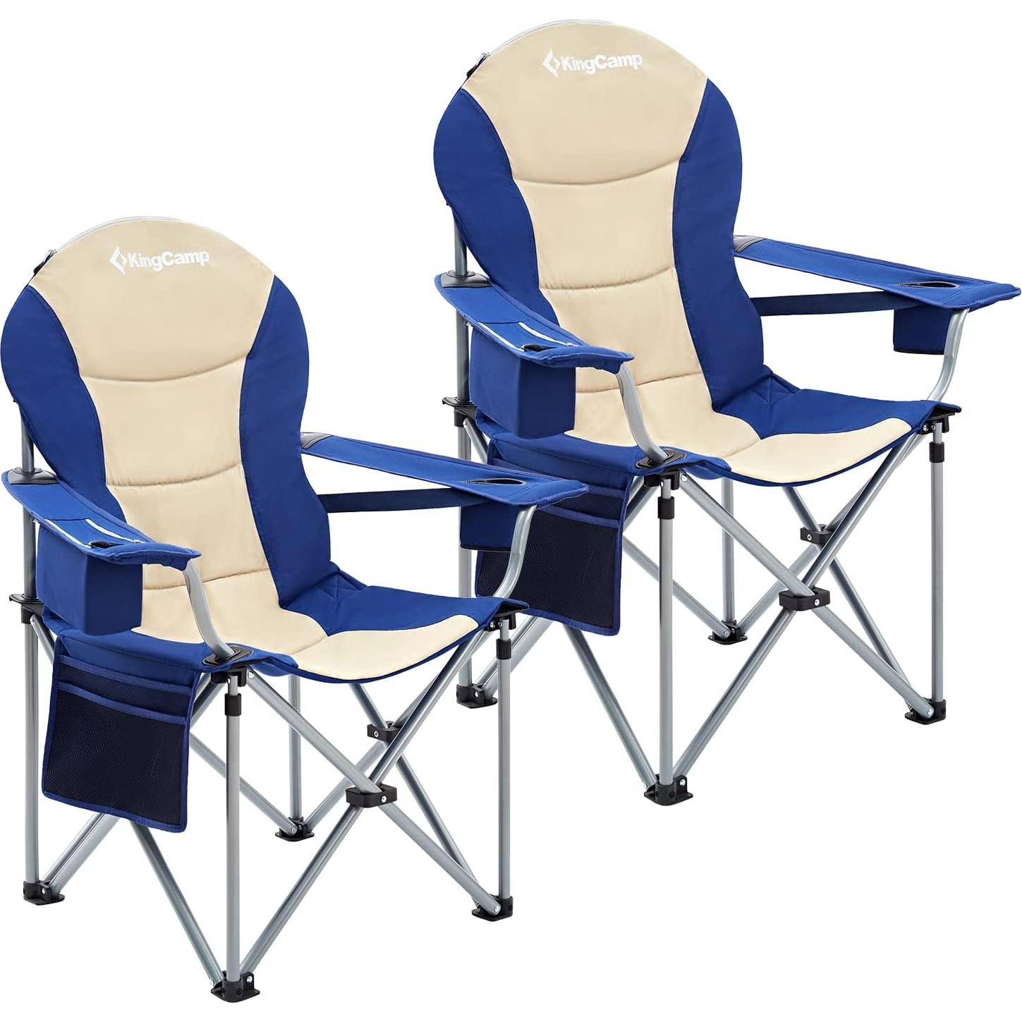 Silla de Camping Plegable KingCamp con Soporte Lumbar 160kg