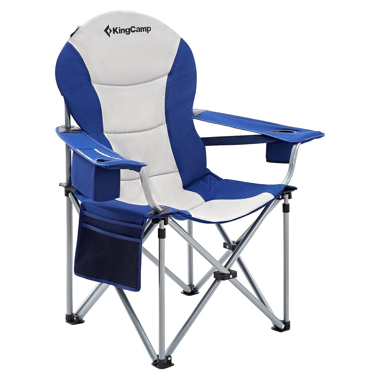 Silla de Camping Plegable KingCamp con Soporte Lumbar 160 kg