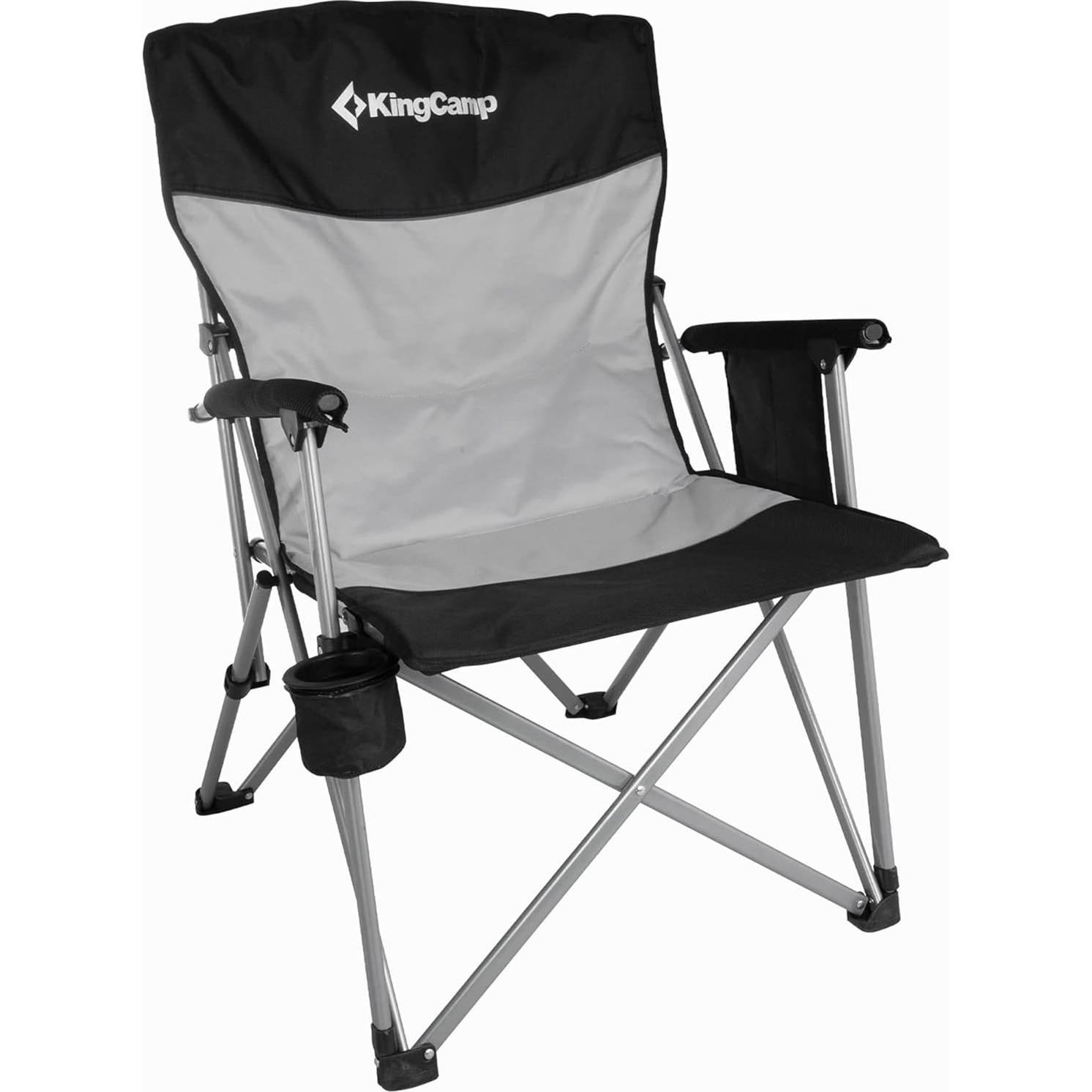 Silla Plegable KingCamp Acolchada para Camping con Respaldo