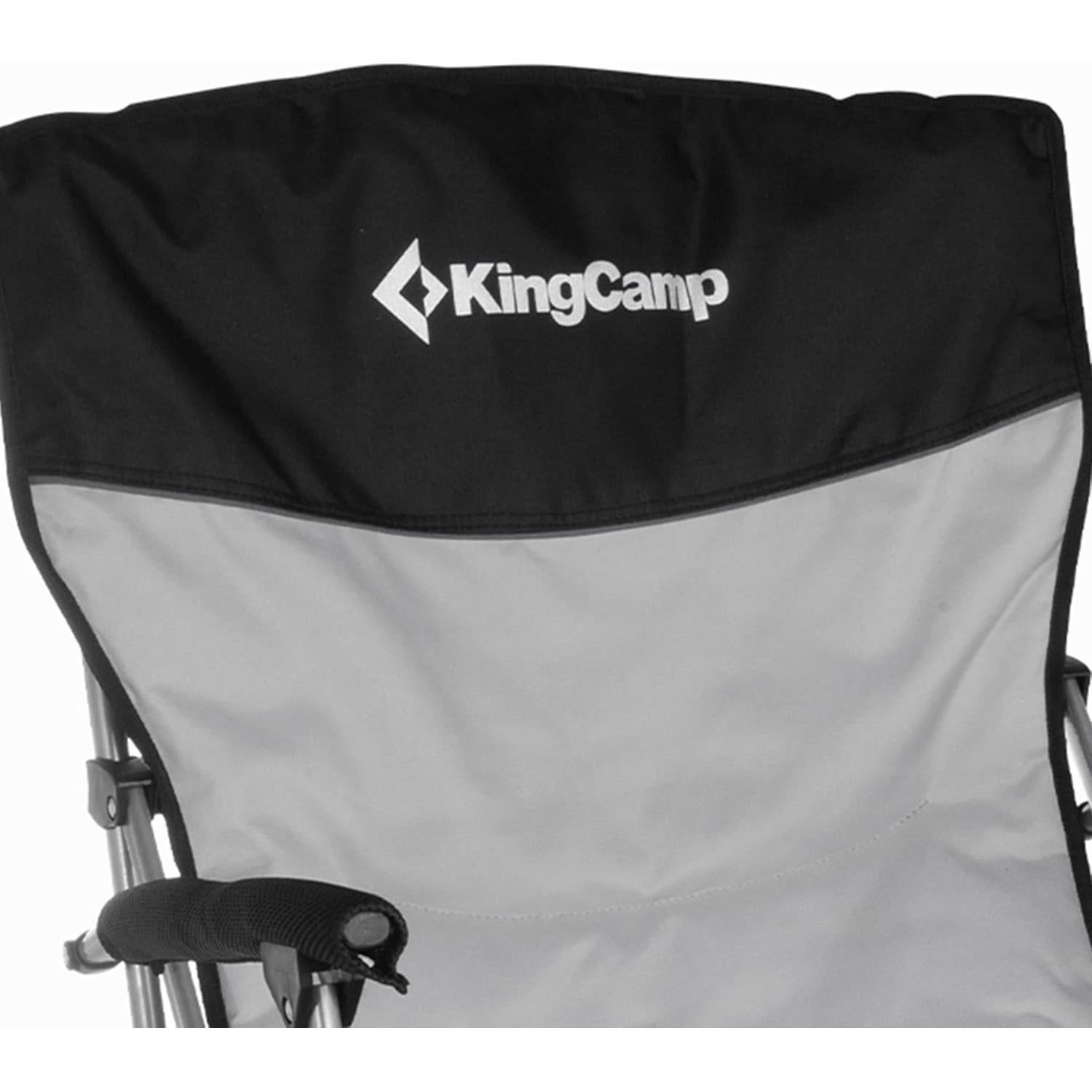 Silla Plegable KingCamp Acolchada para Camping con Respaldo