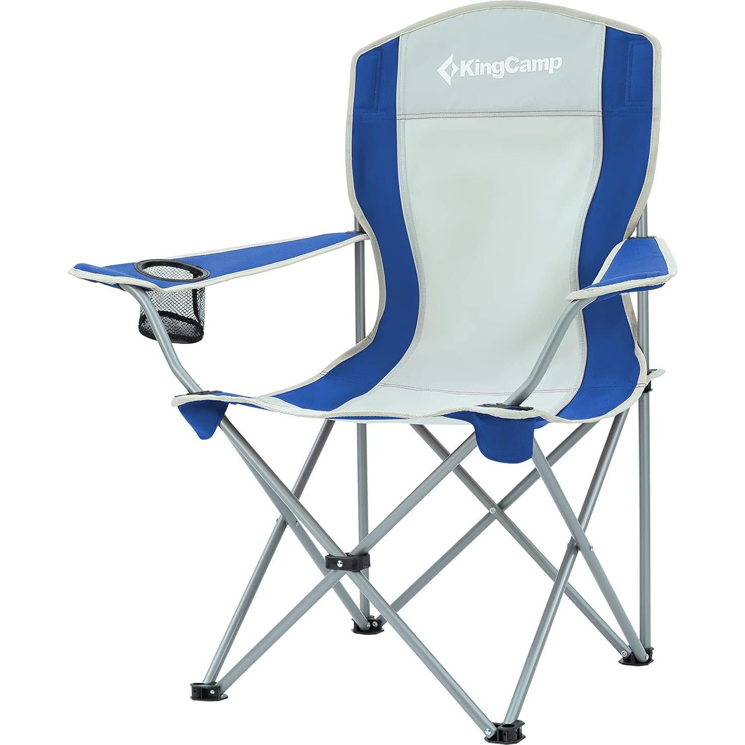 Silla de Camping Plegable KingCamp KC3818 Azul/Gris 120 kg