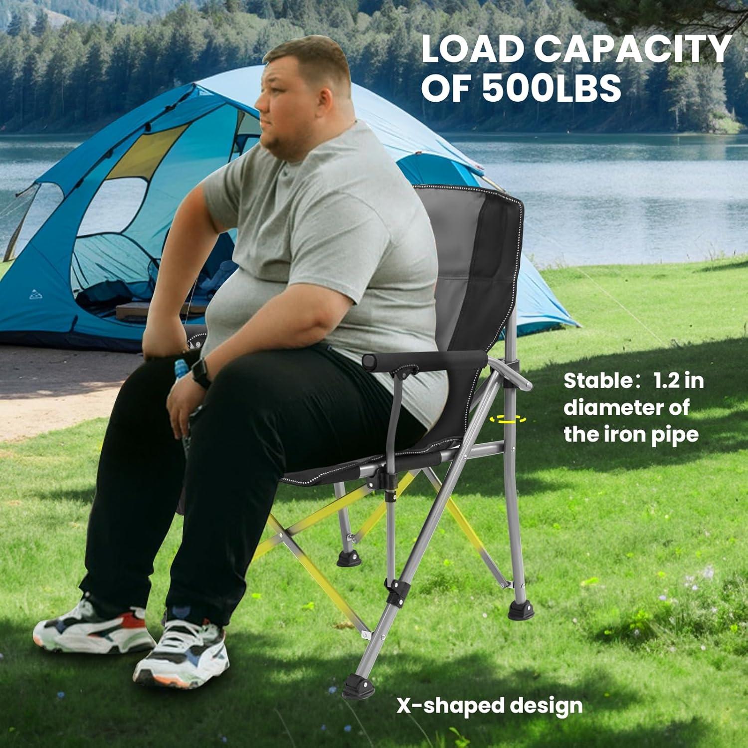 Silla de Camping Plegable WildRoots AMZ-CH-XCA002BK 227kg