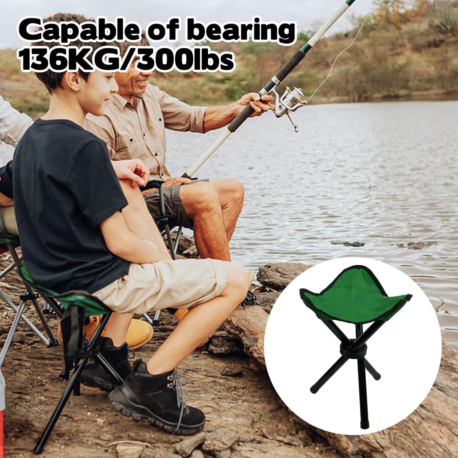 Taburete de Camping Plegable CebraBounze 37 cm Verde 136 kg