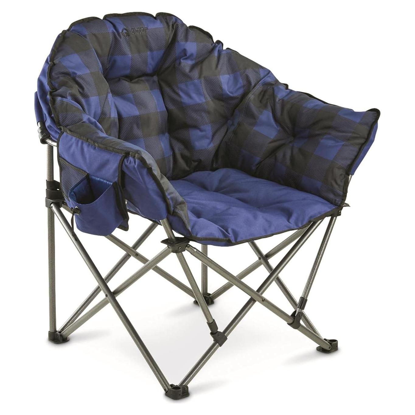 Silla de Camping Guide Gear Plegable Acolchada 226.8 kg Azul