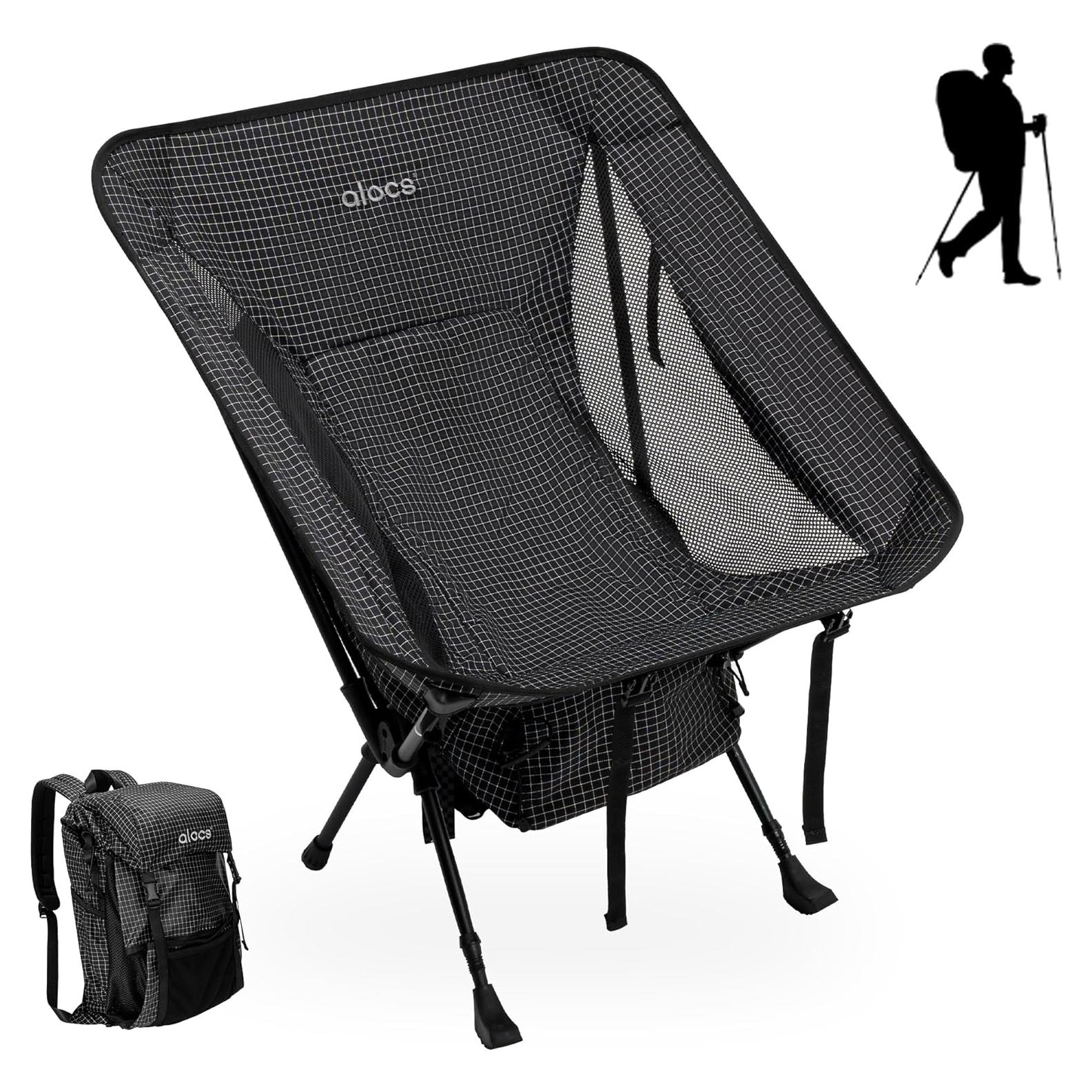 Silla de Camping Alocs 3-en-1 con Bastones de Trekking