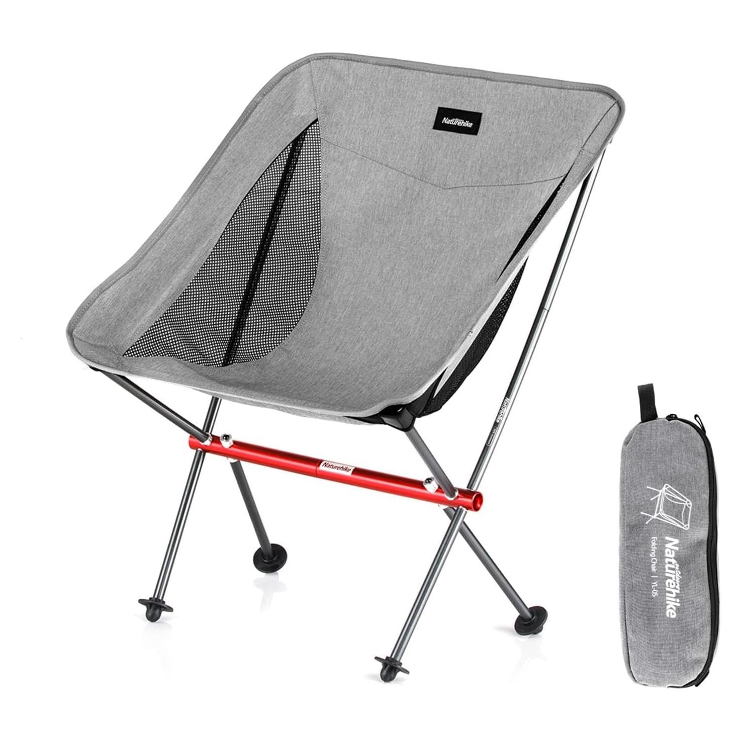 Silla de Camping Naturehike YL05 Ultraligera 150 kg Gris