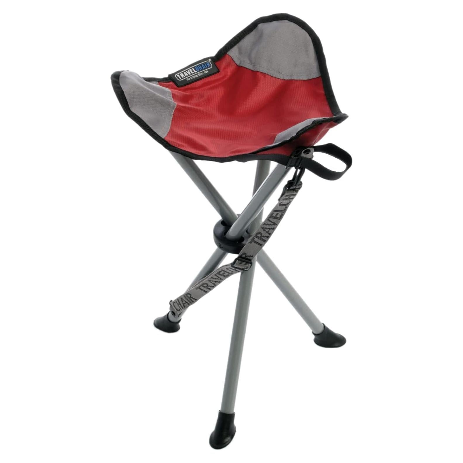 Silla de trípode Travel Chair Slacker Rojo - Ligera y Plegable