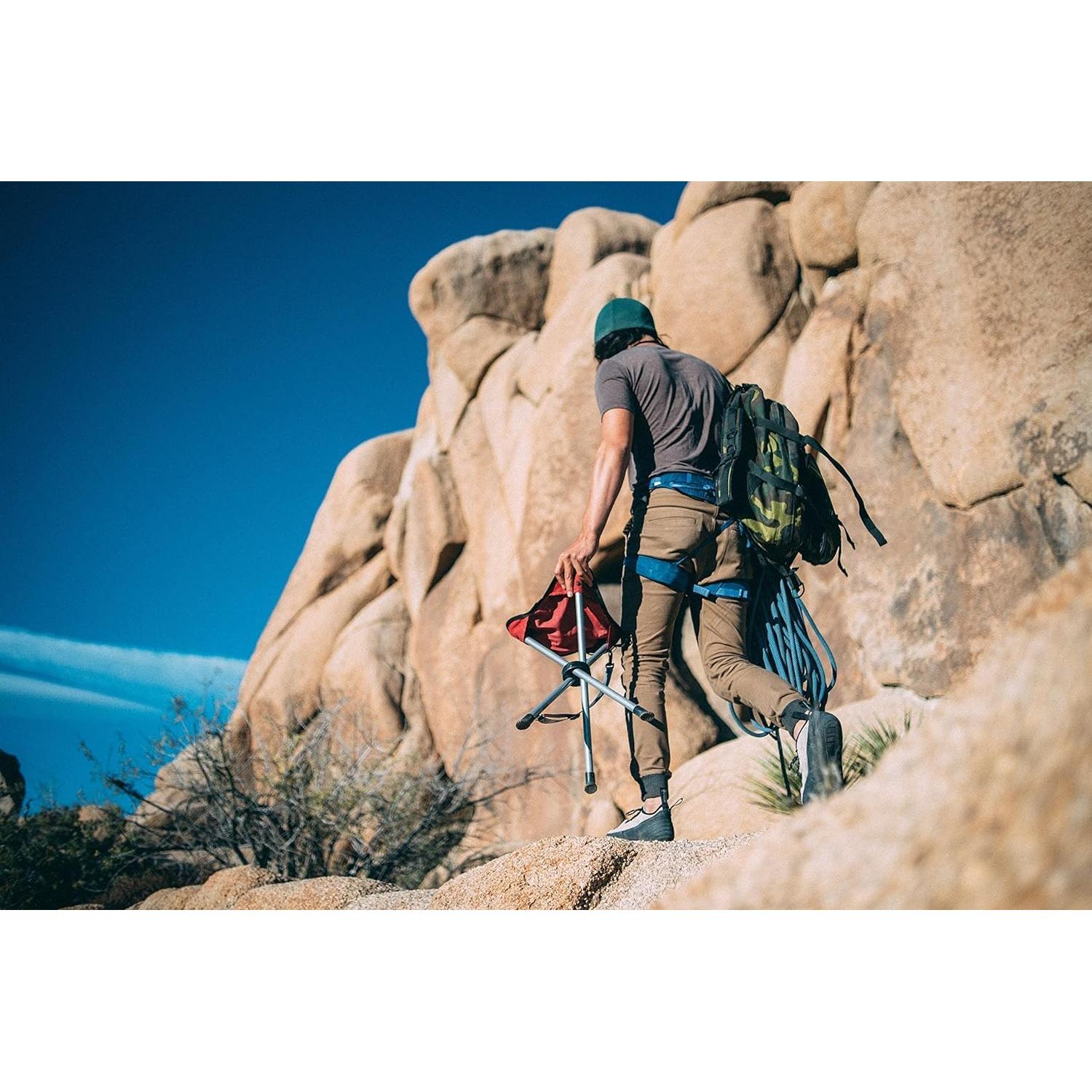 Silla de trípode Travel Chair Slacker Rojo - Ligera y Plegable