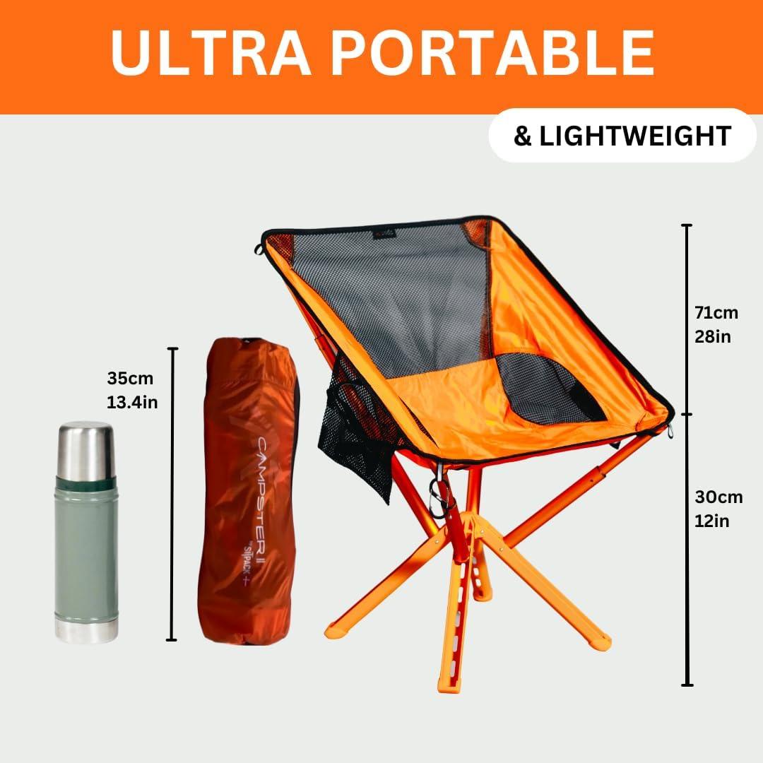 Silla de Camping Plegable Sitpack Campster2 Naranja 120 kg